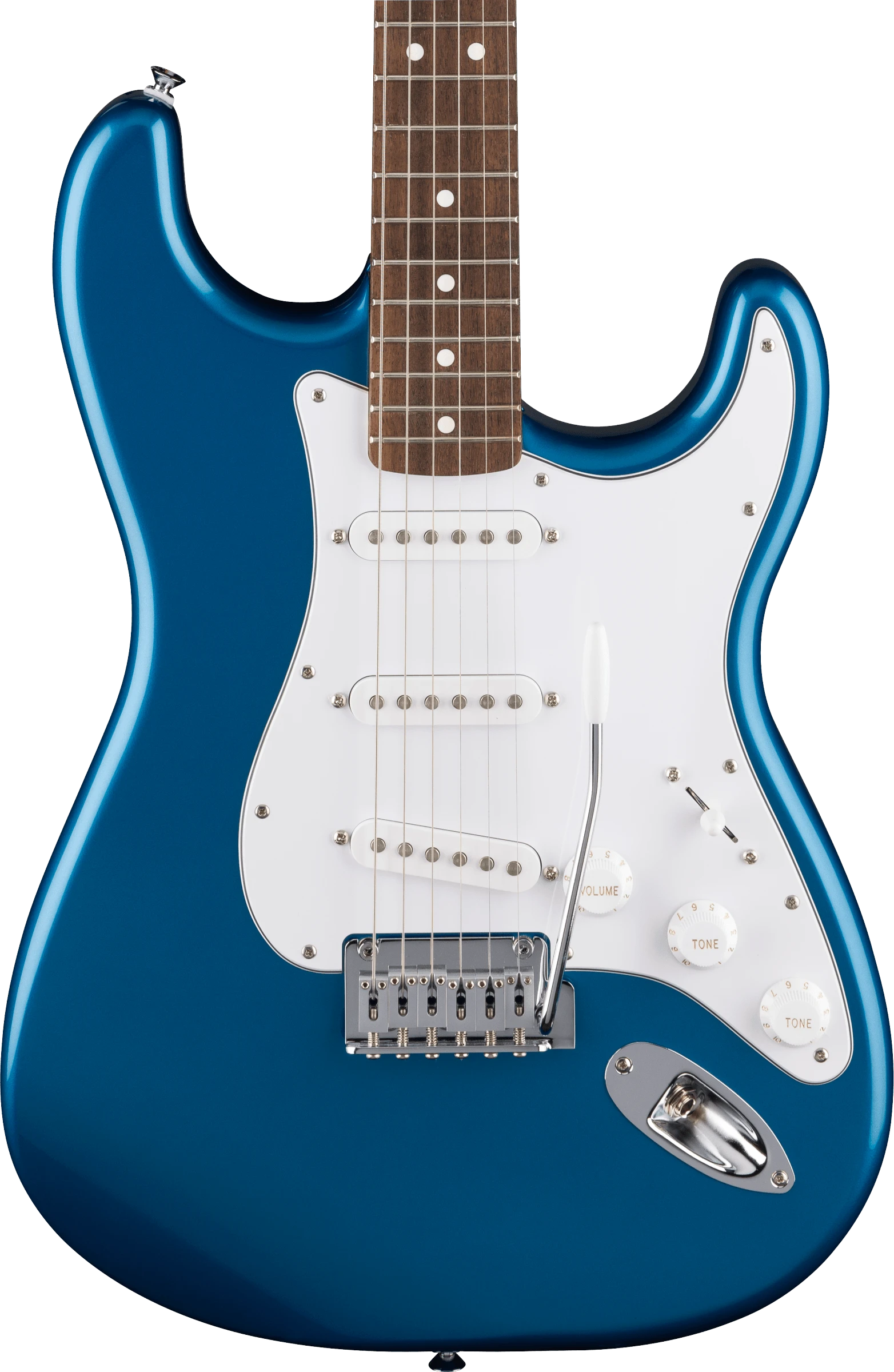 Fender® Standard Stratocaster®, Laurel Fingerboard, White Pickguard, Aqua Marine Metallic