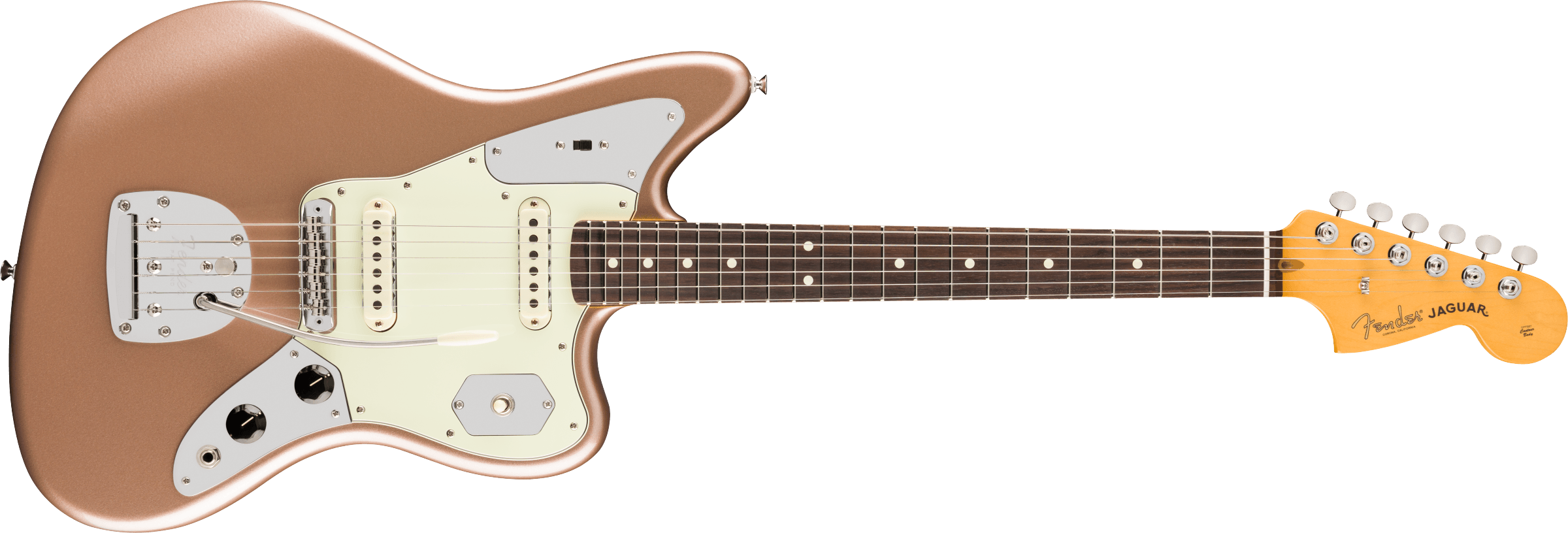 Fender® American Professional Classic Jaguar®, Rosewood Fingerboard, Faded Firemist Gold