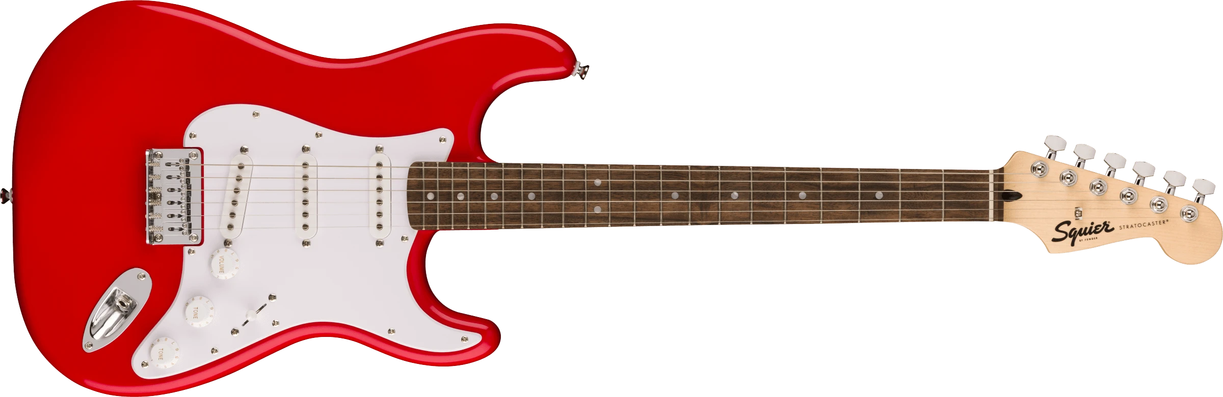 Squier® Squier Sonic® Stratocaster® HT, Laurel Fingerboard, White Pickguard, Torino Red