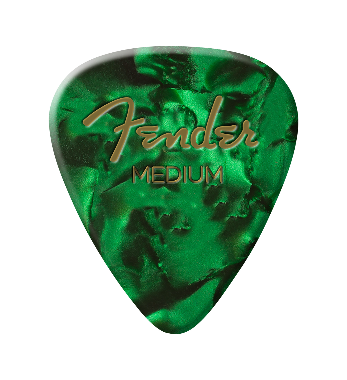 Fender® Premium Celluloid 351 Shape Picks, Medium, Green Moto, 12-Pack