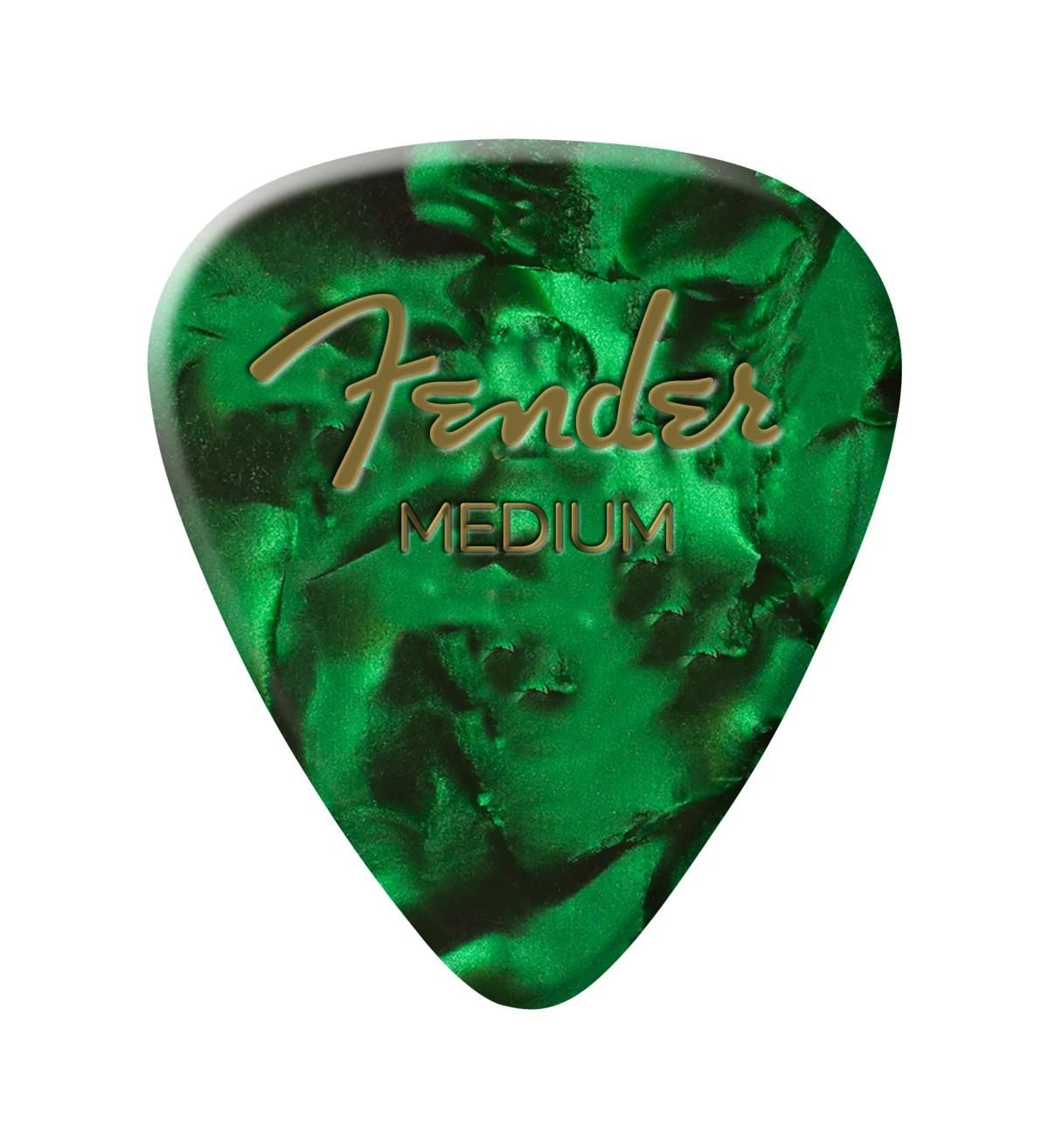 Fender® Premium Celluloid 351 Shape Picks, Medium, Green Moto, 12-Pack