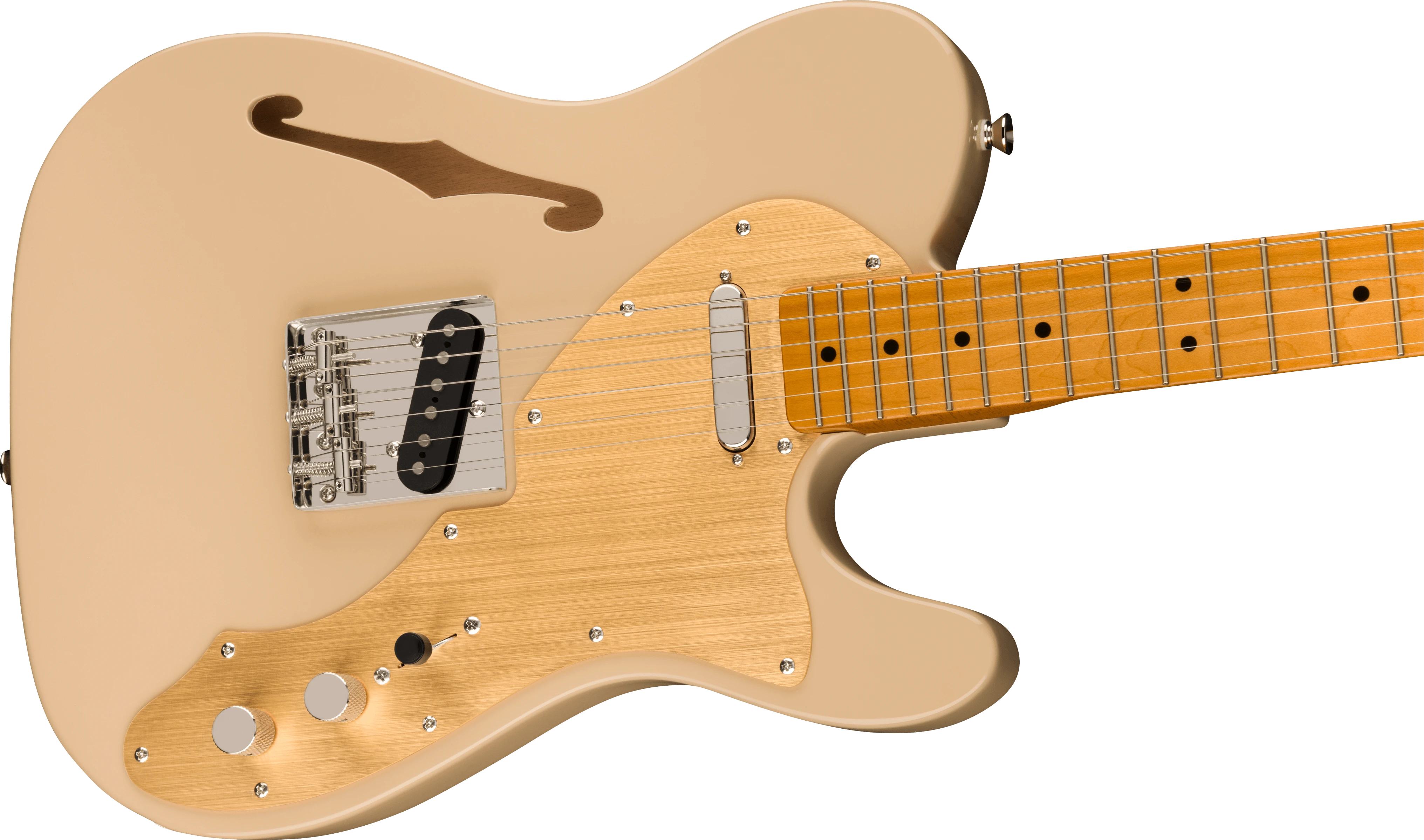 Squier® FSR Classic Vibe '60s Telecaster® Thinline, Maple Fingerboard, Gold Anodized Pickguard, Desert Sand