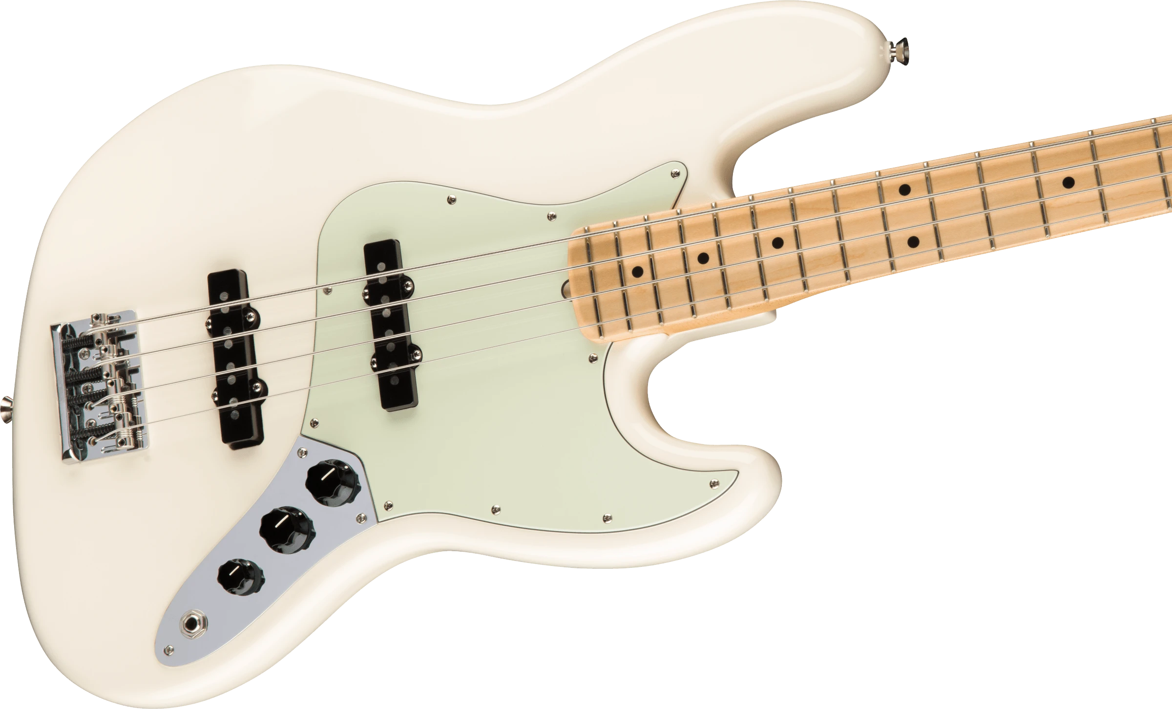 Fender® American Pro Jazz Bass®, Maple Fingerboard, Olympic White