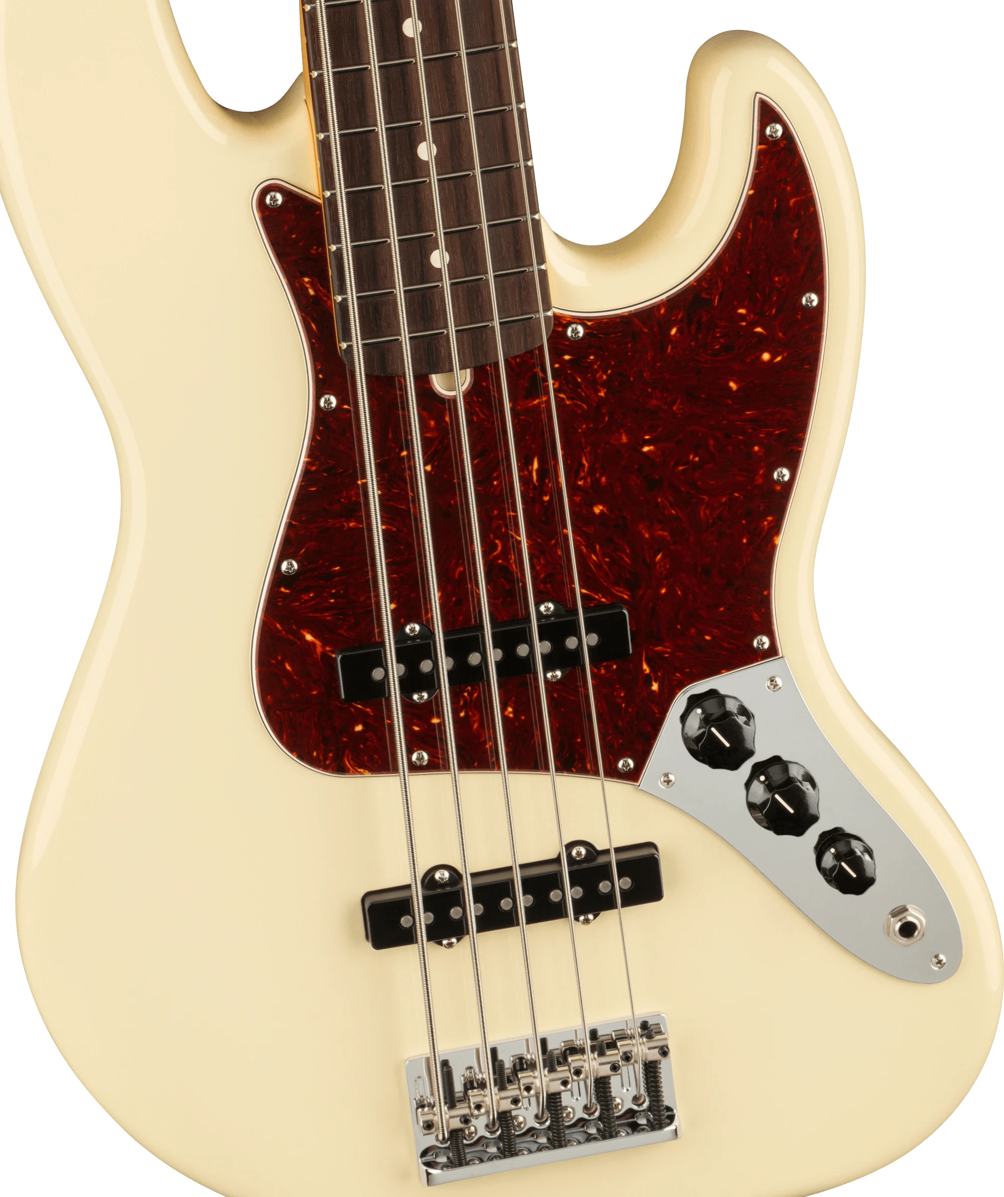 Fender® American Professional II Jazz Bass® V, Rosewood Fingerboard, Olympic White