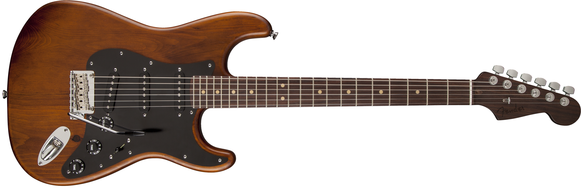Fender® Reclaimed Eastern Pine Stratocaster®, Rosewood Fingerboard, Dark Stain