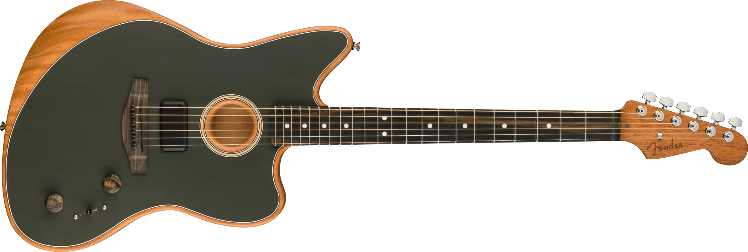 Fender® American Acoustasonic® Jazzmaster®, Tungsten, Ebony Fingerboard