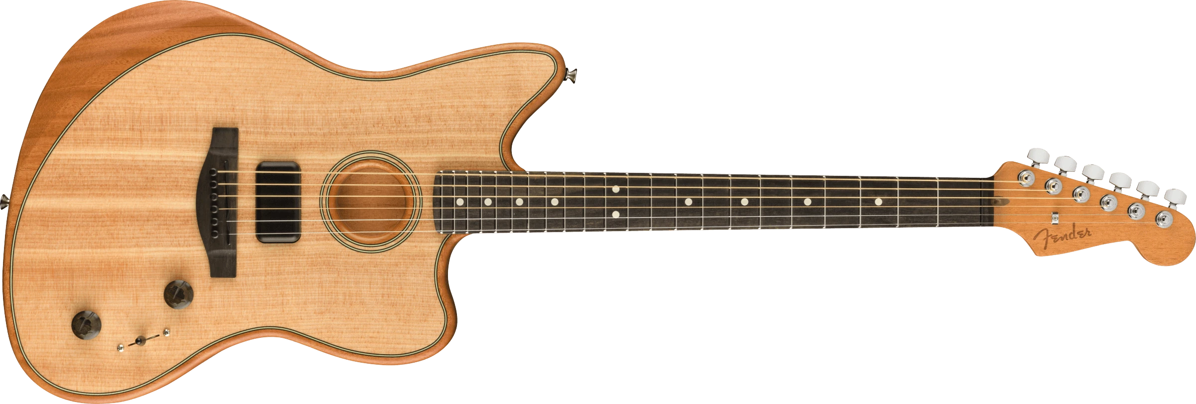 Fender® American Acoustasonic® Jazzmaster®, Natural, Ebony Fingerboard