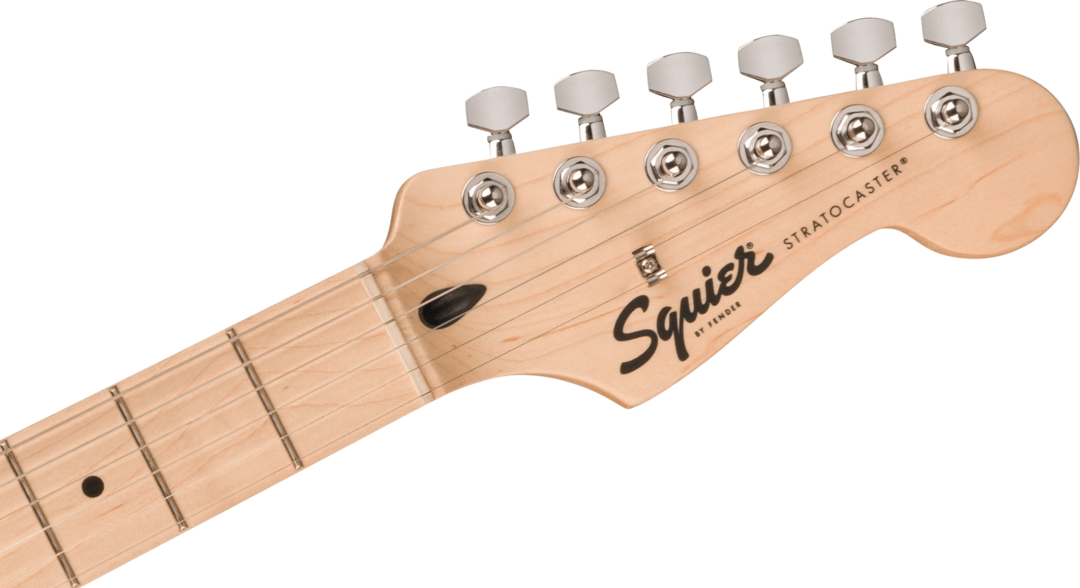 Squier® Sonic® Stratocaster®, Maple Fingerboard, White Pickguard, Black