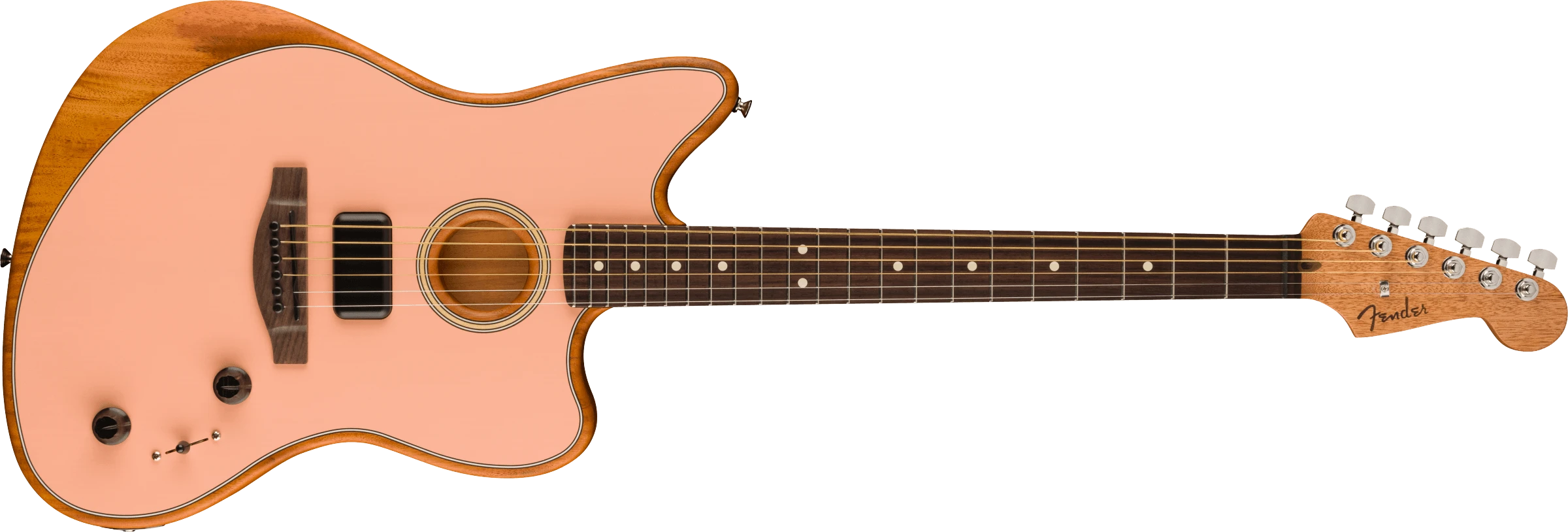 Fender® Acoustasonic® Player Jazzmaster®, Rosewood Fingerboard, Shell Pink