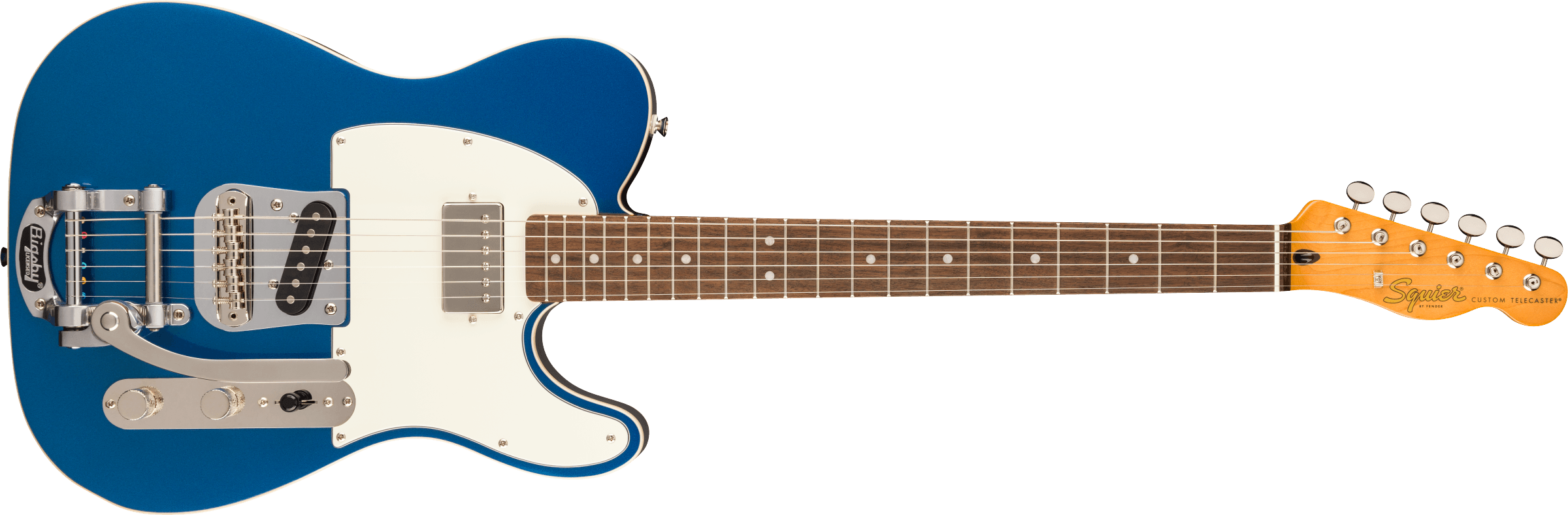 Squier® Classic Vibe™ Custom Telecaster® SH with Bigsby, Parchment Pickguard, Lake Placid Blue