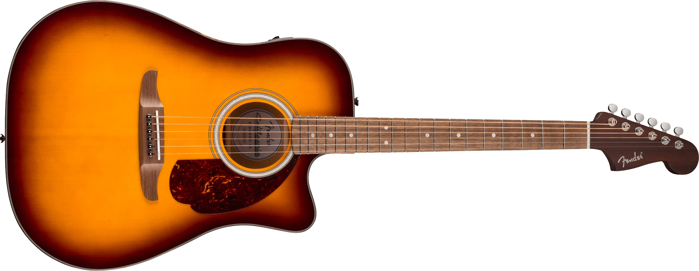 Fender® California Deluxe Redondo™ CE, Walnut Fingerboard, Honey Sunburst