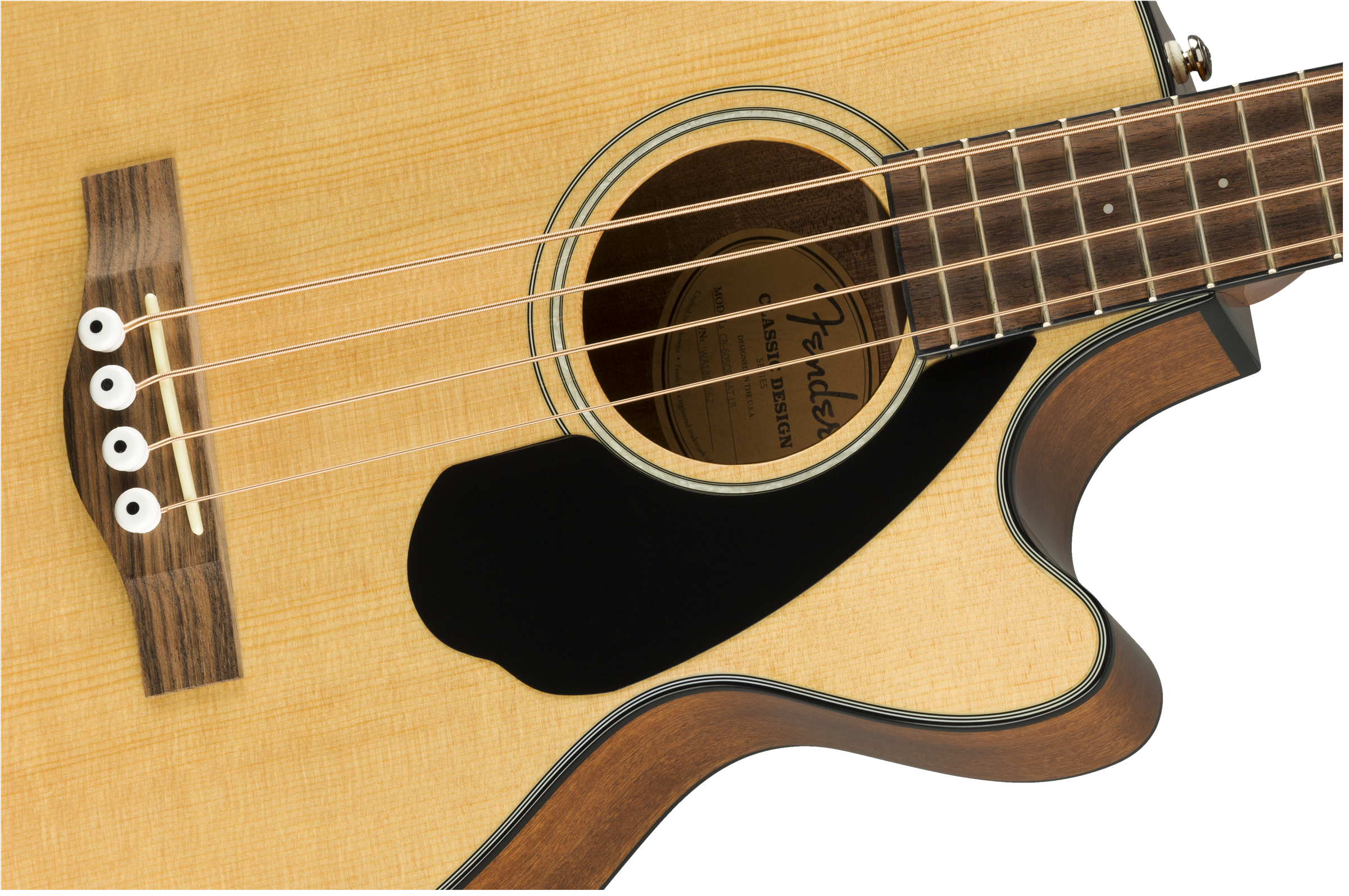 Fender® CB-60SCE Bass, Walnut Fingerboard, Natural