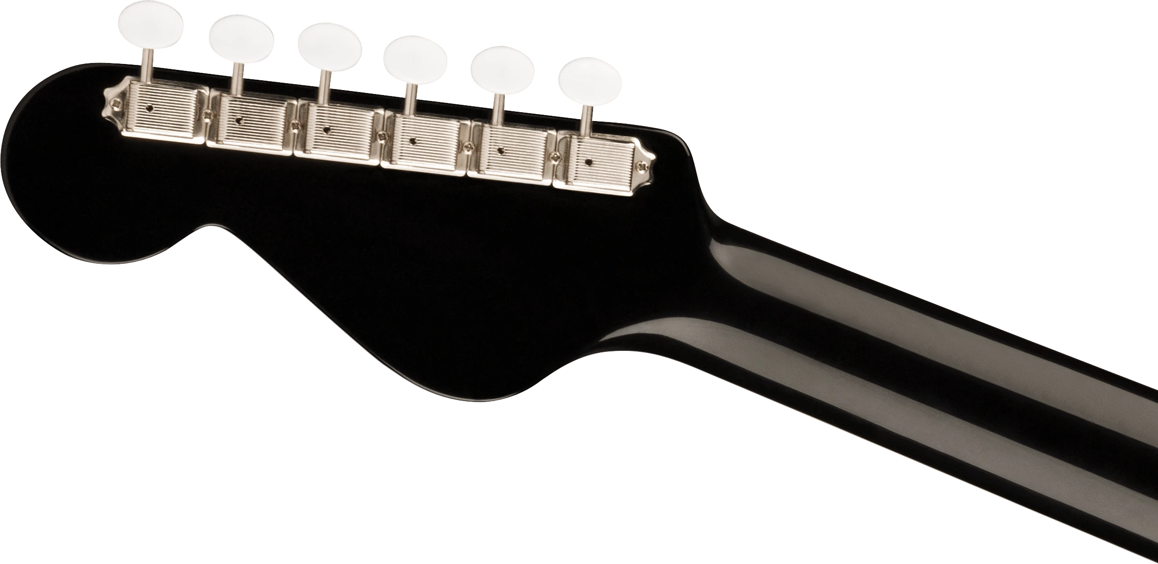 Fender® California Vintage Malibu with Case, Gold Pickguard, Matching Headstock, Black
