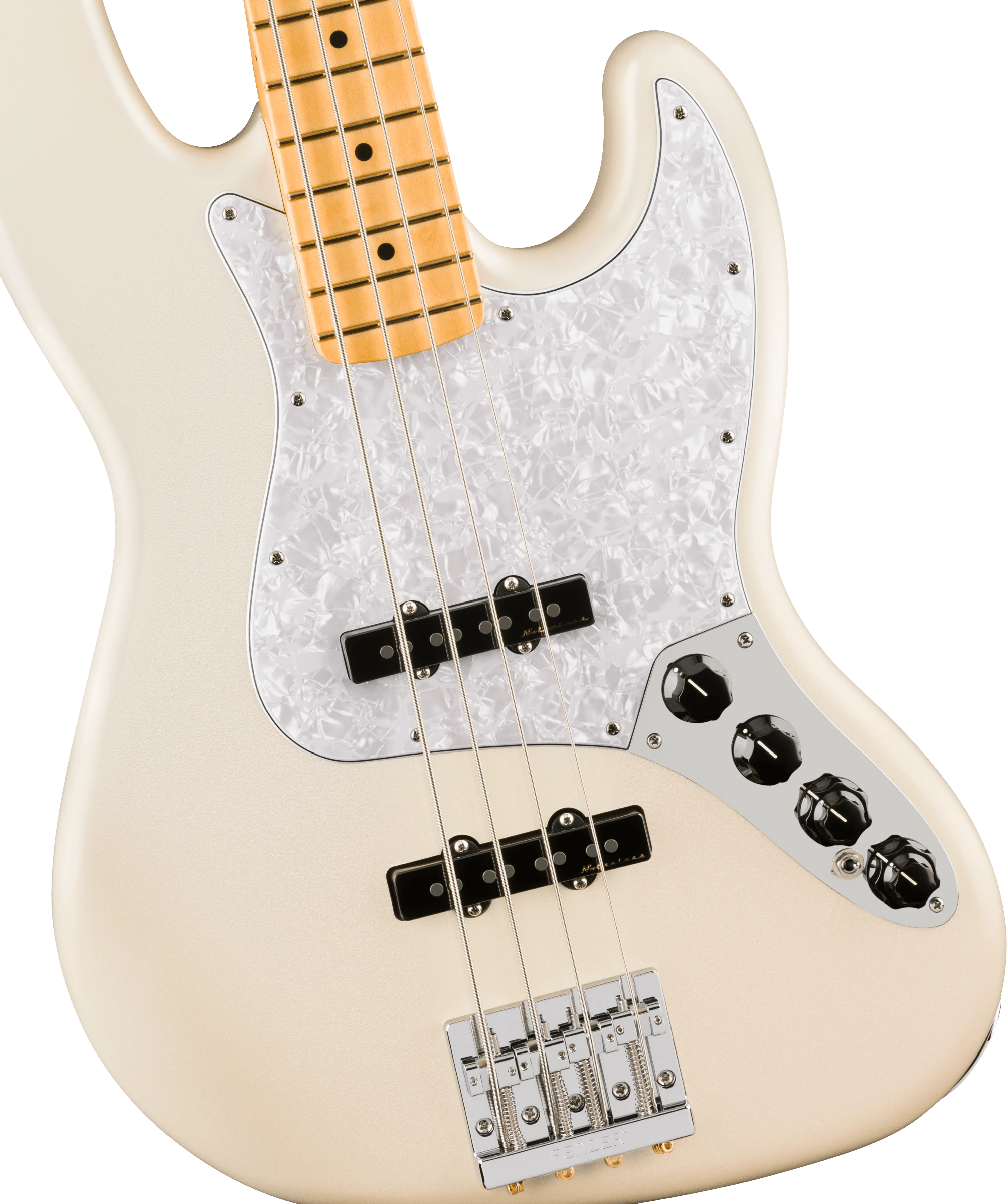 Fender® Player II Modified Active Jazz Bass®, Maple Fingerboard, Olympic Pearl