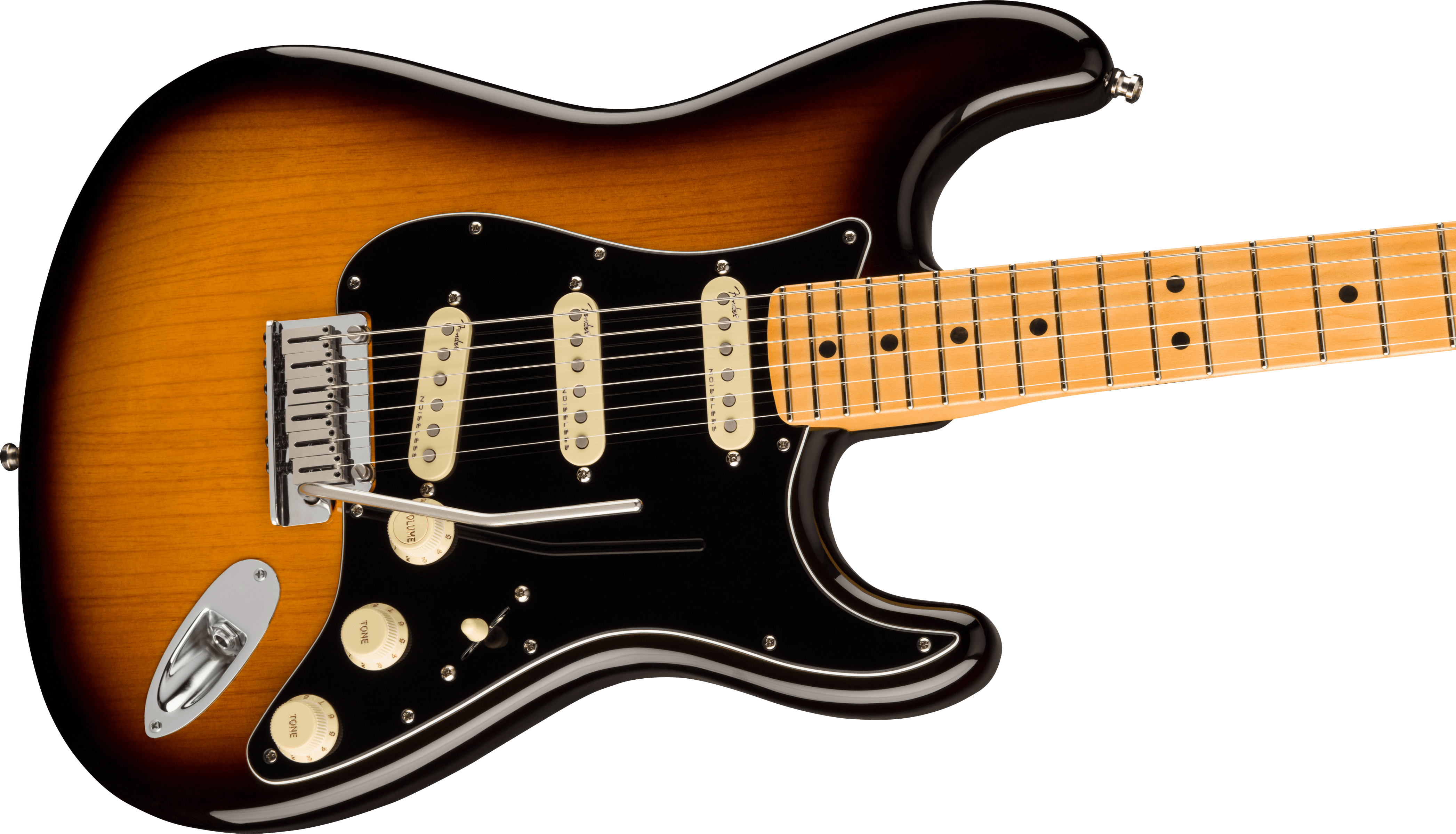 Fender® American Ultra Luxe Stratocaster®, Maple Fingerboard, 2-Color Sunburst