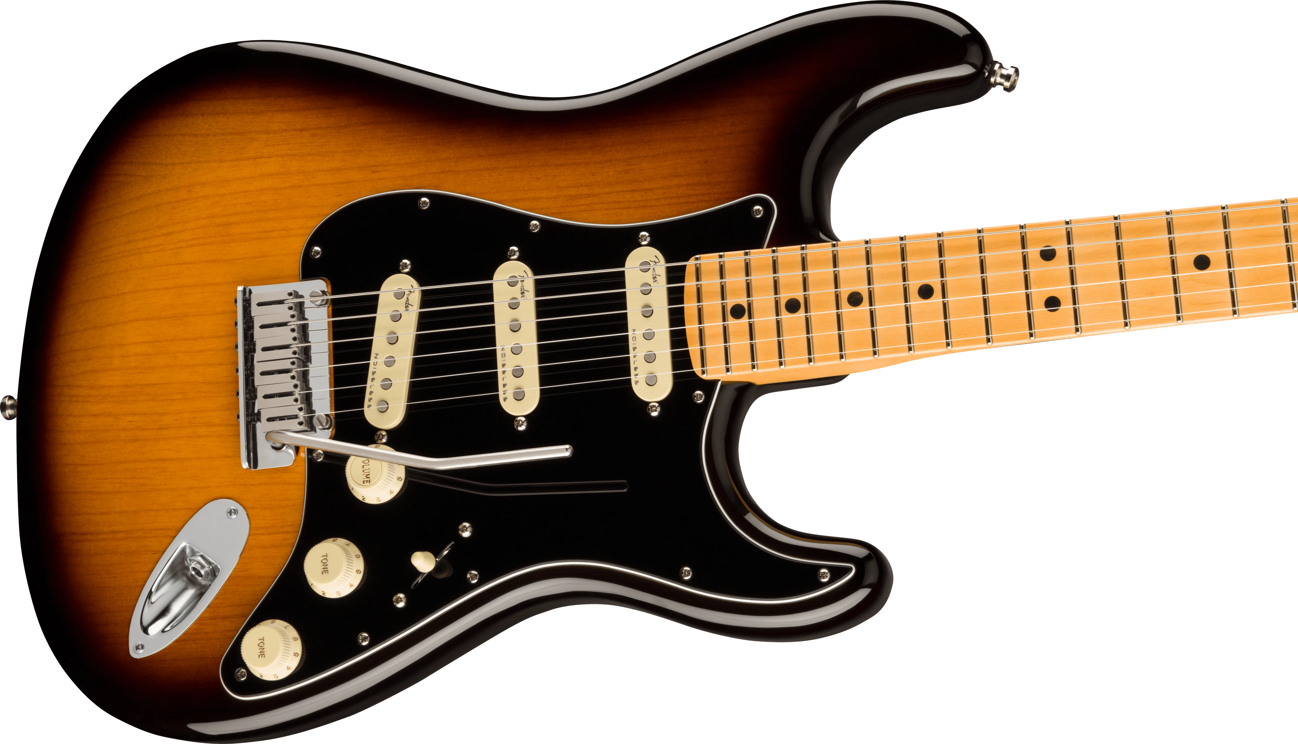 Fender® American Ultra Luxe Stratocaster®, Maple Fingerboard, 2-Color Sunburst