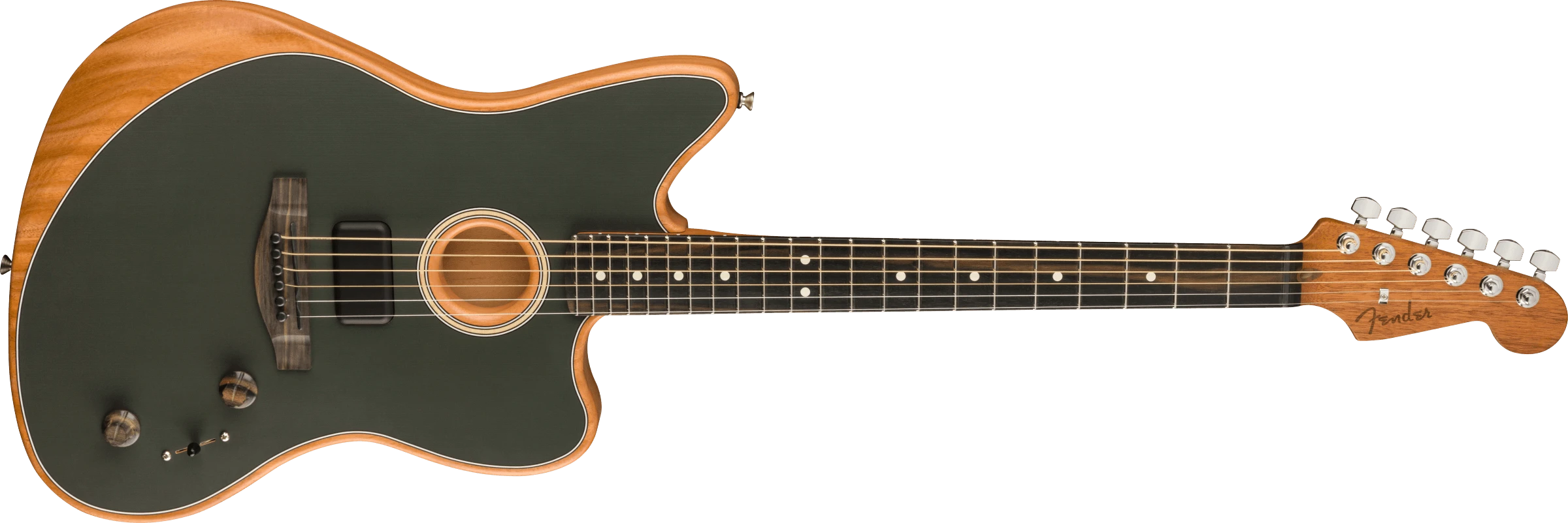 Fender® American Acoustasonic® Jazzmaster®, Tungsten, Ebony Fingerboard
