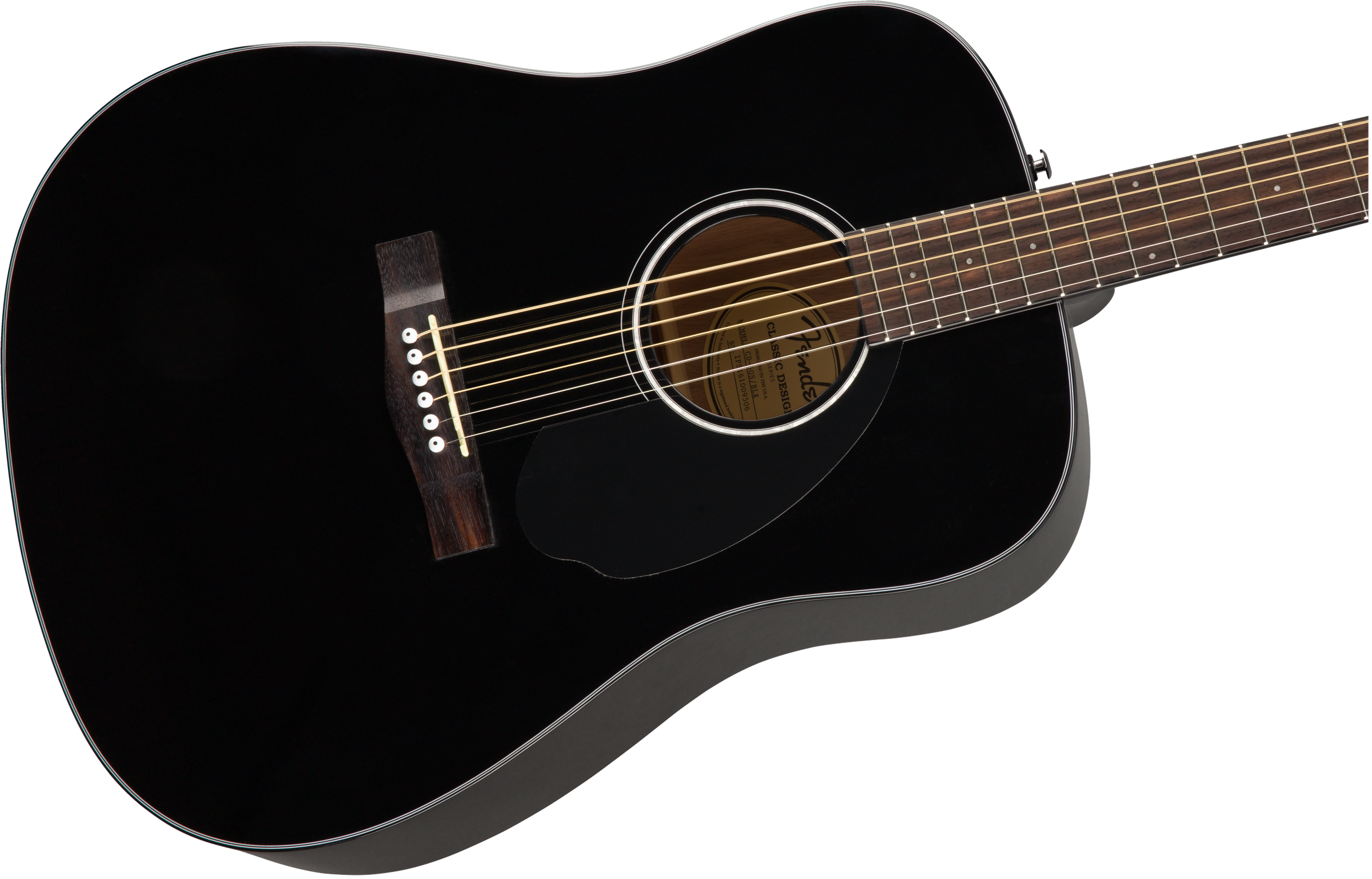 Fender® CD-60S Dreadnought, Walnut Fingerboard, Black