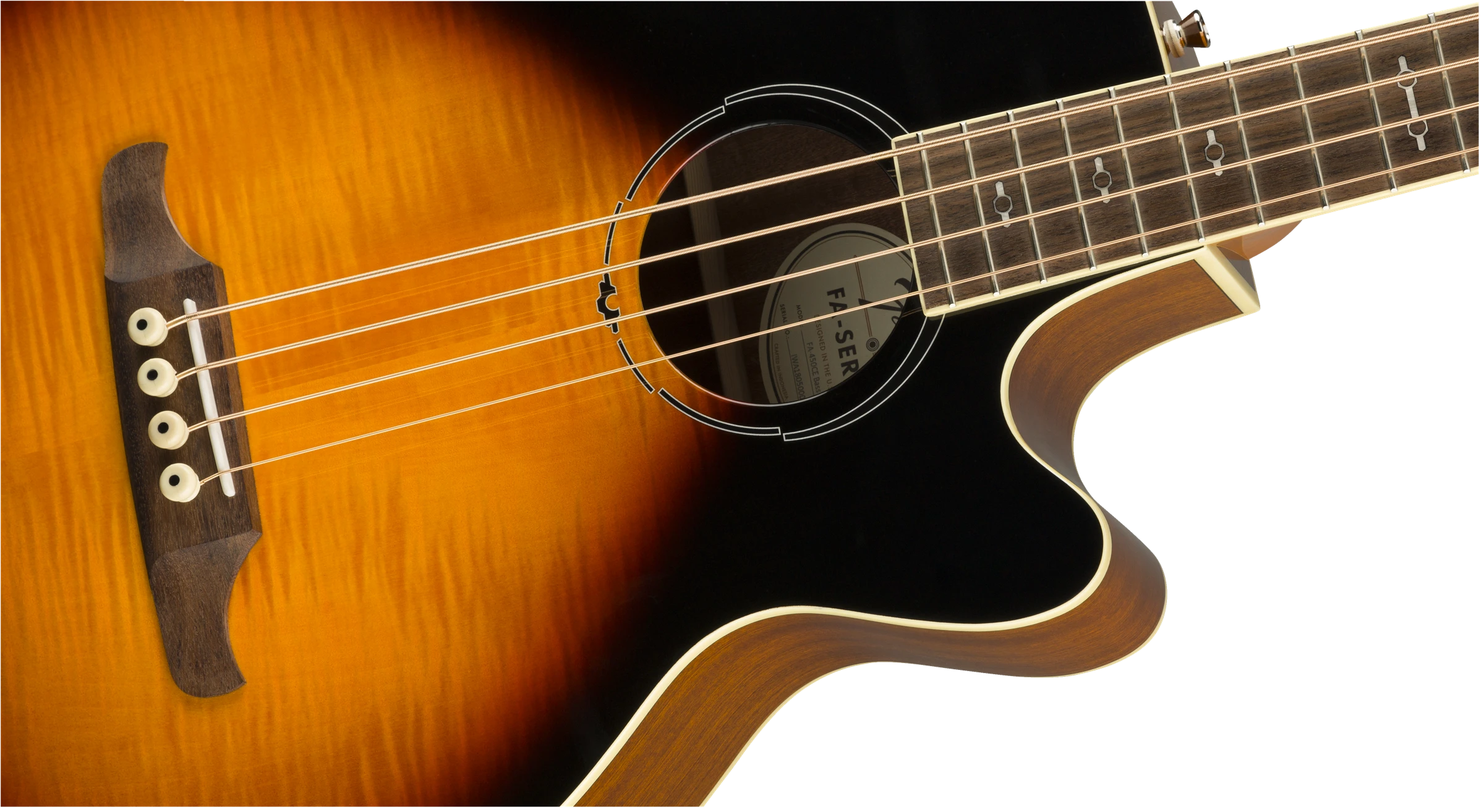 Fender® FA-450CE Bass, Laurel Fingerboard, 3-Color Sunburst