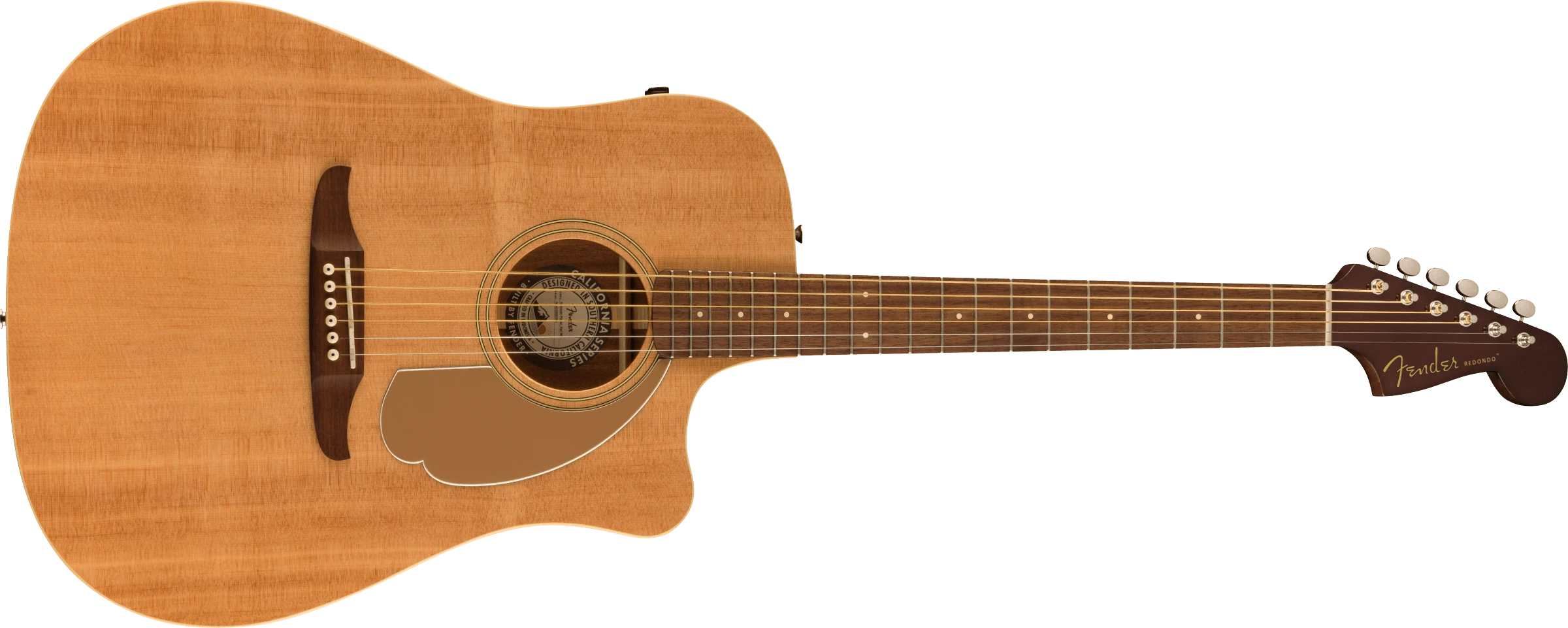 Fender® Redondo Player, Walnut Fingerboard, Gold Pickguard, Natural