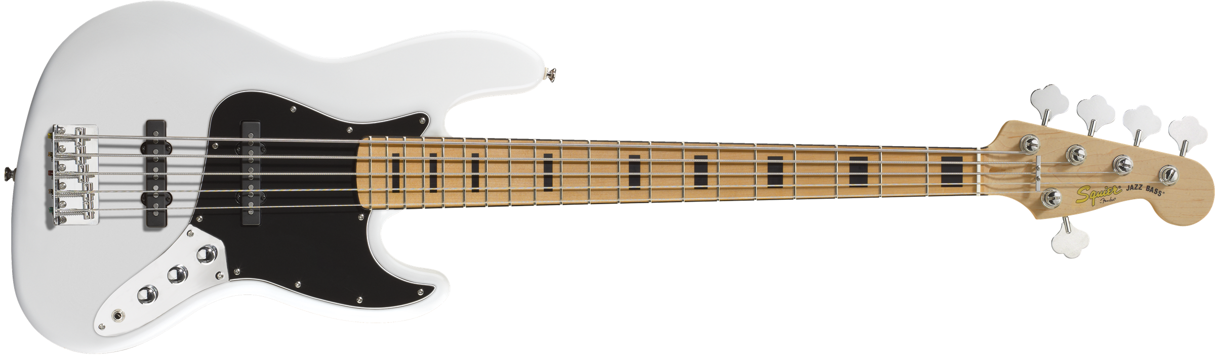 Squier® Vintage Modified Jazz Bass® V, Maple Fingerboard, Olympic White