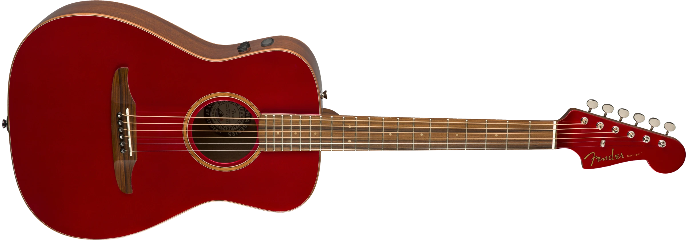 Fender® Malibu Classic, Pau Ferro Fingerboard, Hot Rod Red Metallic w/bag