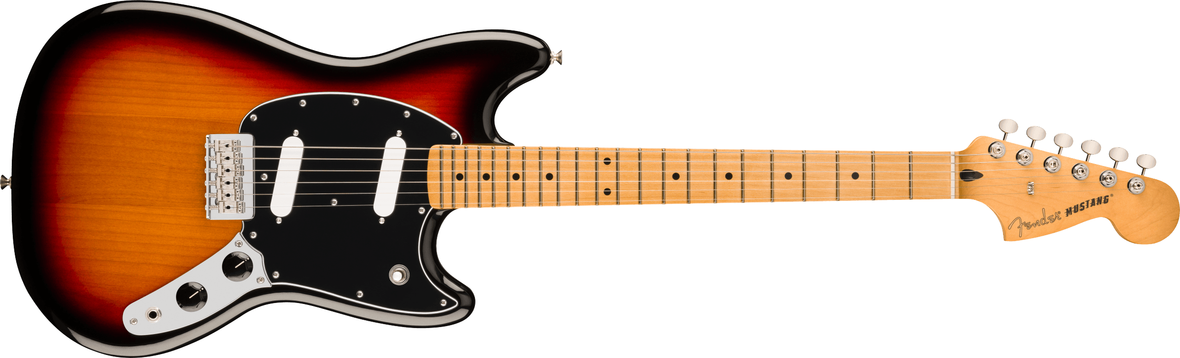 Fender® Player II Mustang®, Maple Fingerboard, 3-Color Sunburst