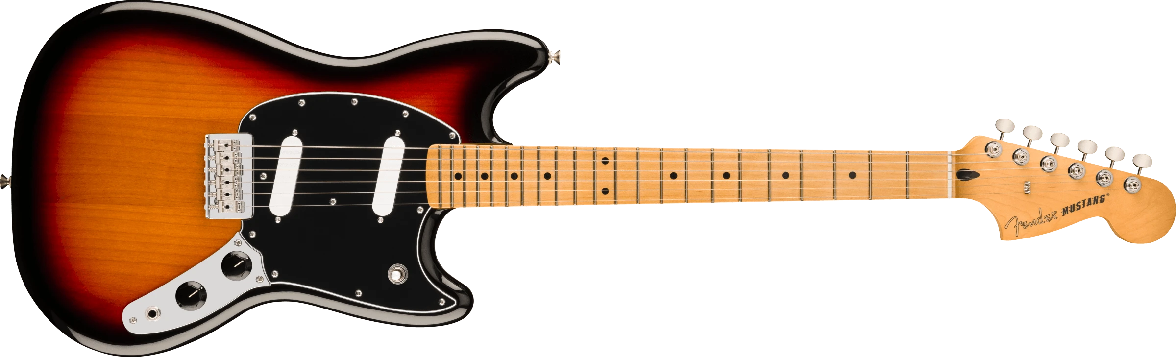 Fender® Player II Mustang®, Maple Fingerboard, 3-Color Sunburst