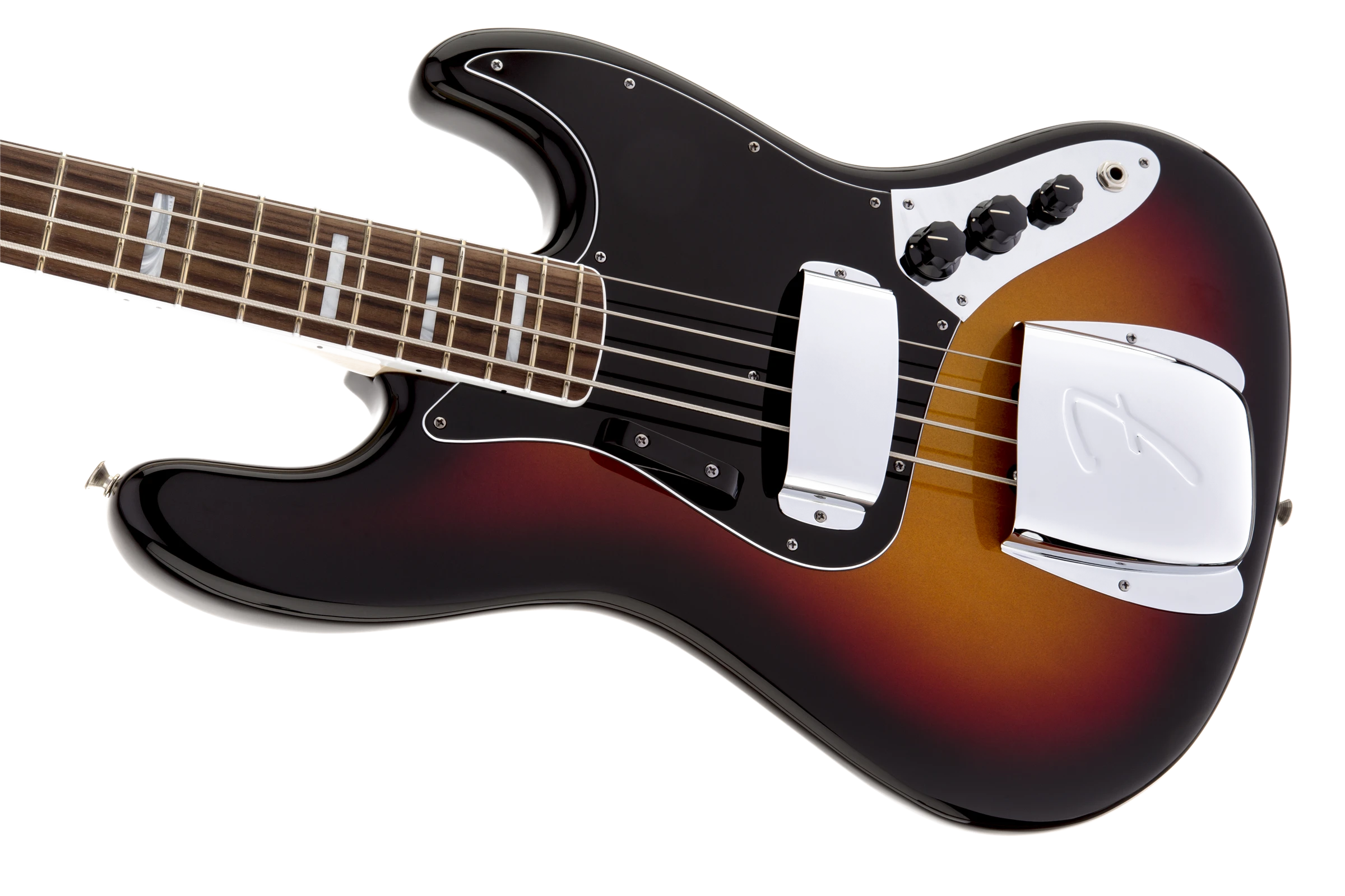 Fender® American Vintage '74 Jazz Bass®, Bound Round-Laminated Rosewood Fingerboard, 3-Color Sunburst