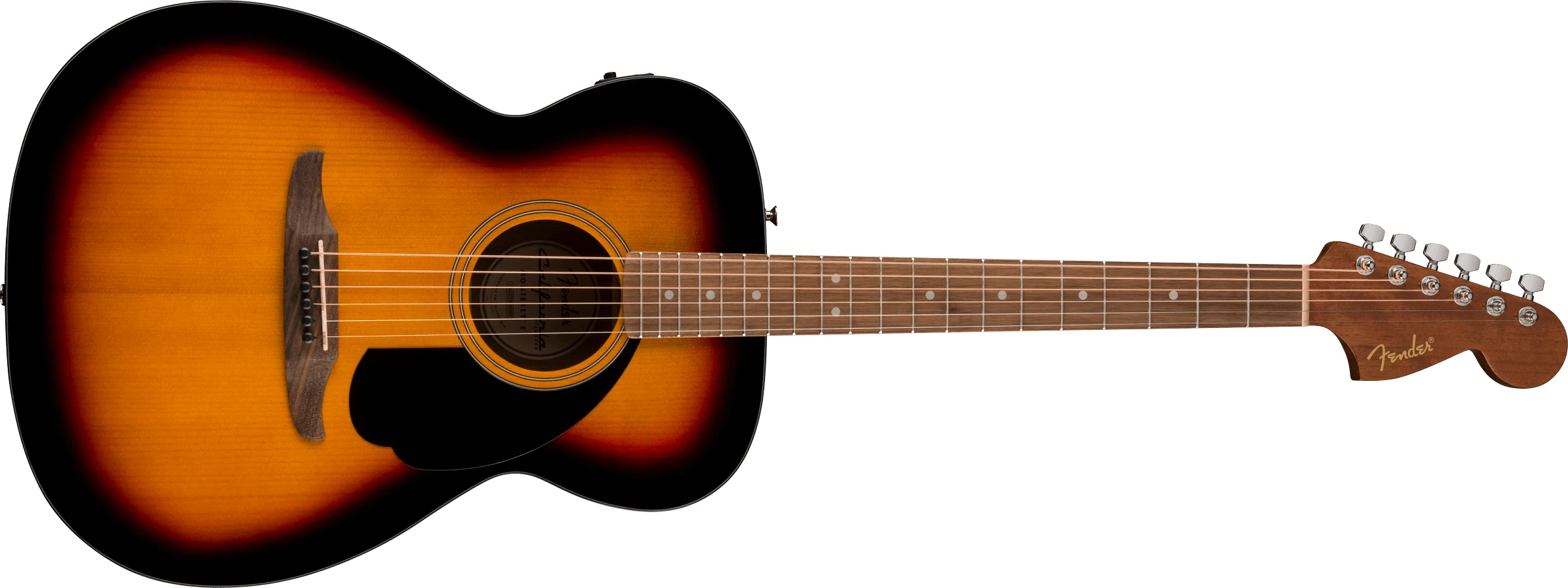 Fender® California Standard Monterey™ E, Spruce Top, Black Pickguard, 3-Color Sunburst