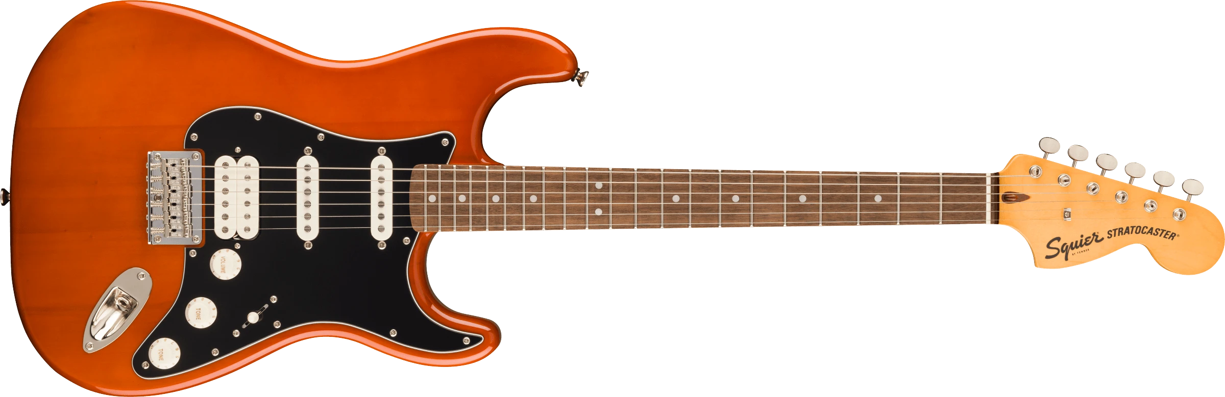 Squier® Classic Vibe™ '70s Stratocaster® HT HSS, Laurel Fingerboard, Black Pickguard, Mocha
