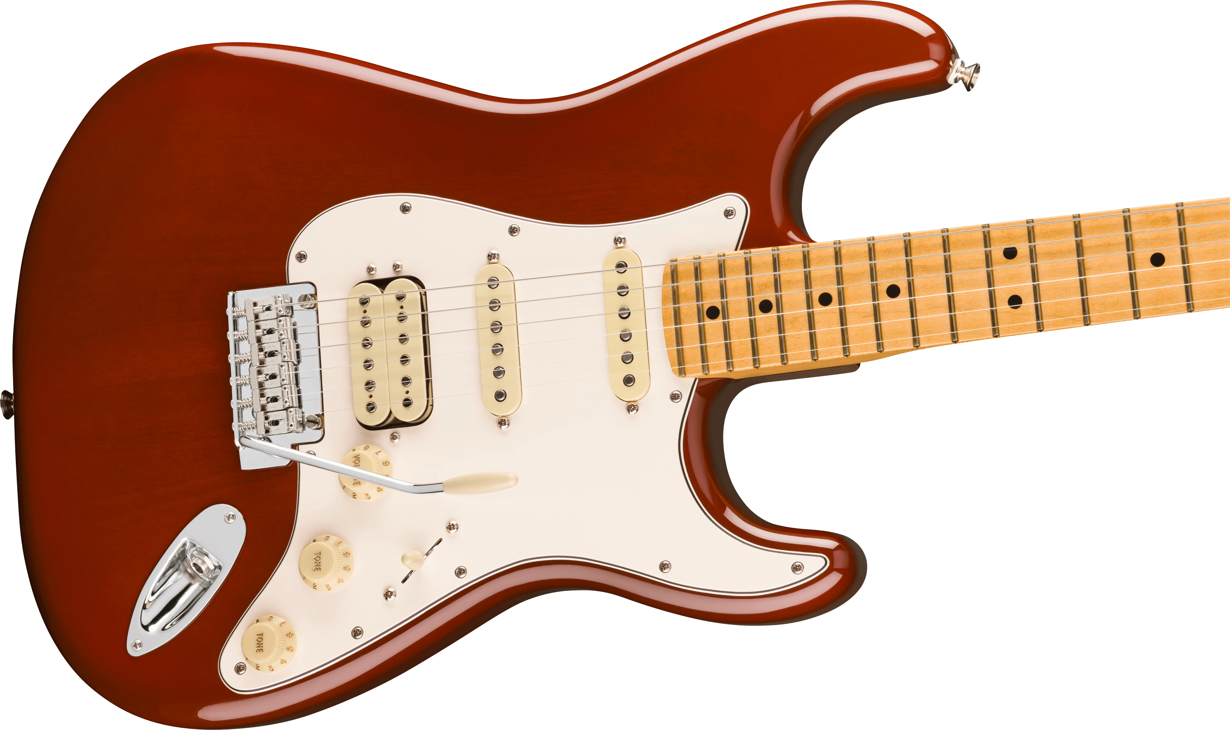 Fender® Player II Stratocaster® HSS, Maple Fingerboard, Transparent Mocha Burst