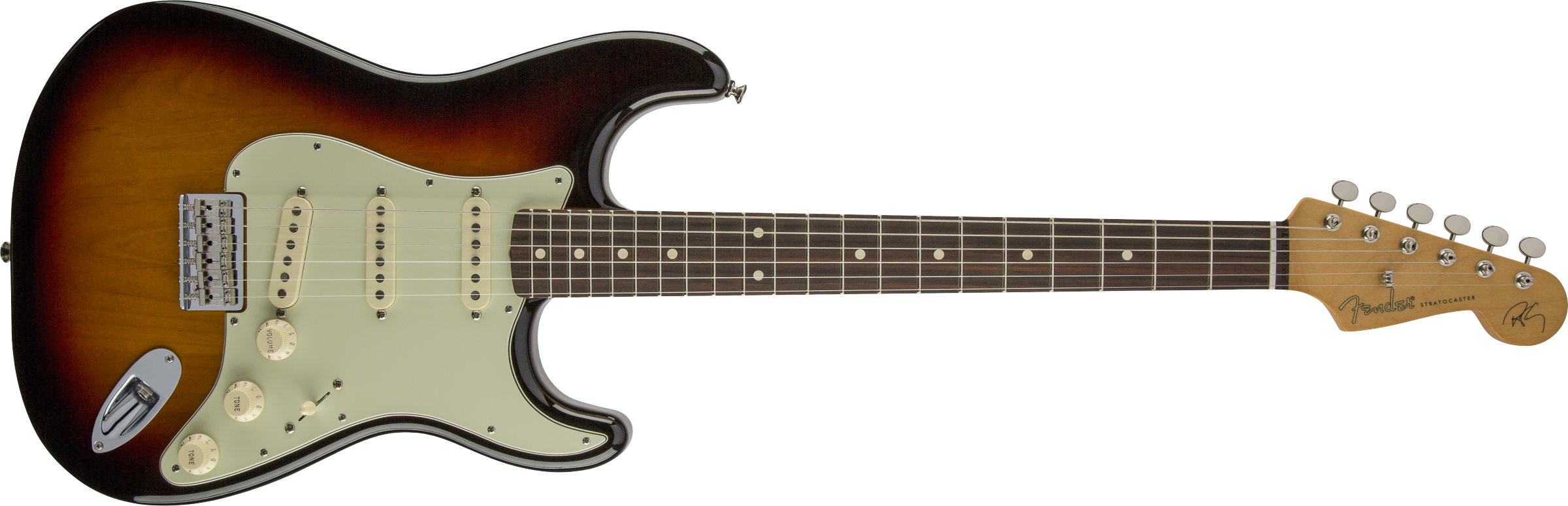 Fender® Robert Cray Stratocaster®, Rosewood Fingerboard, 3-Color Sunburst