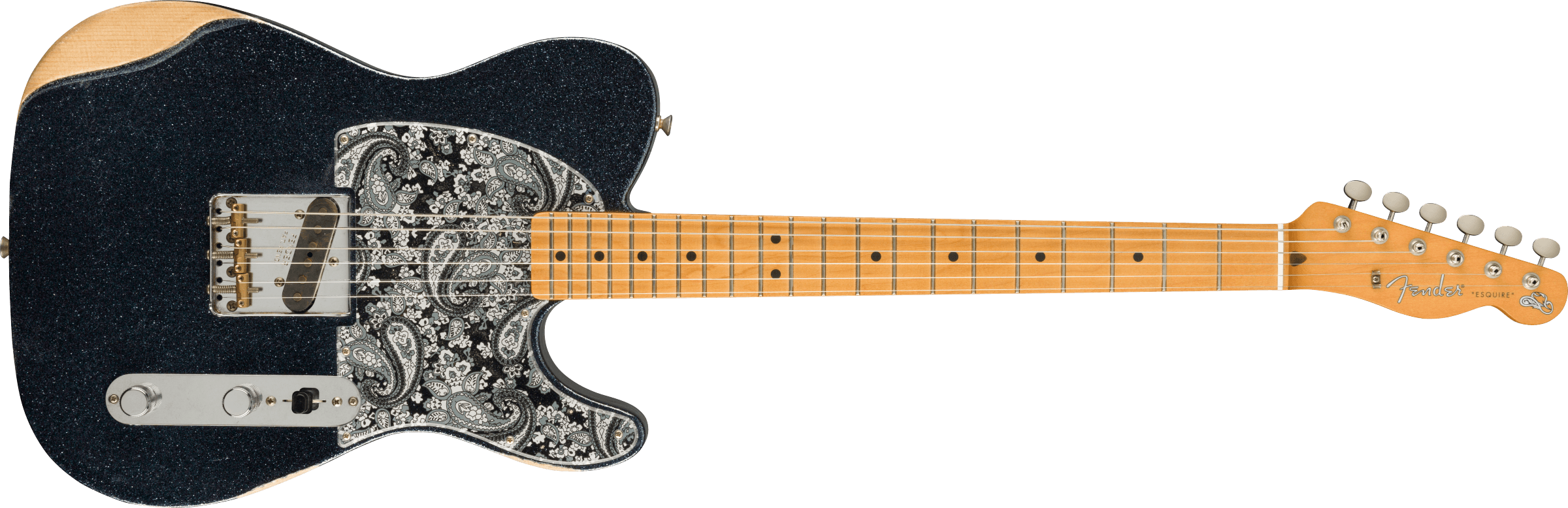 Fender® Brad Paisley Esquire®, Maple, Black Sparkle