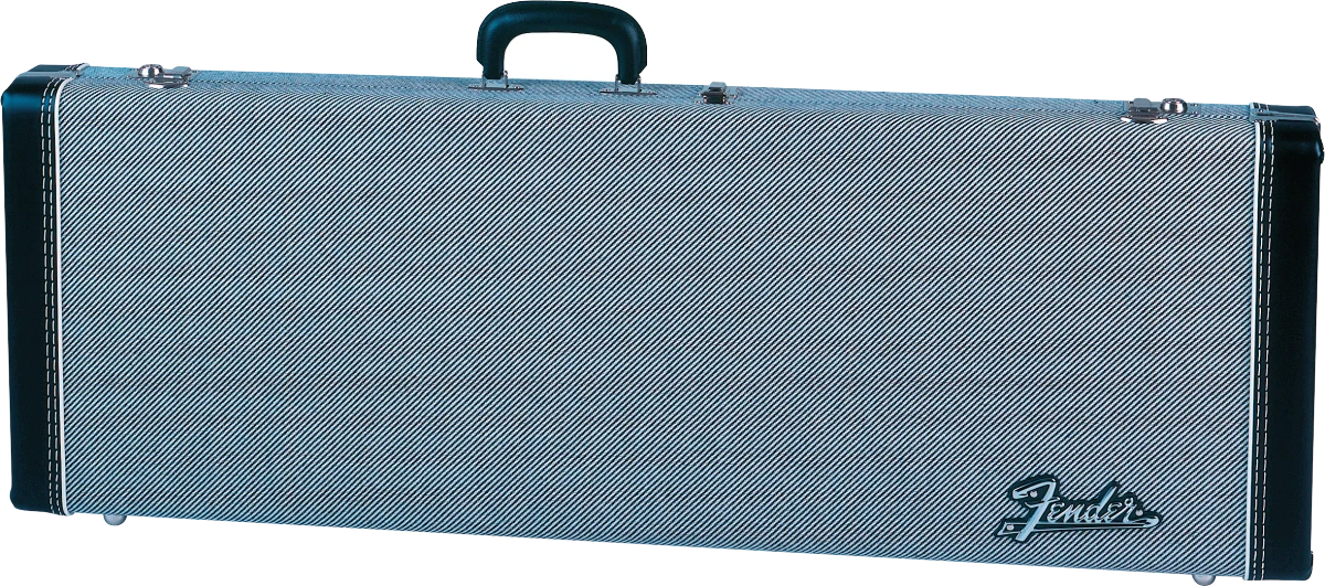 Fender® G&G Deluxe Strat®/Tele® Hardshell Case, Black Tweed with Black Interior