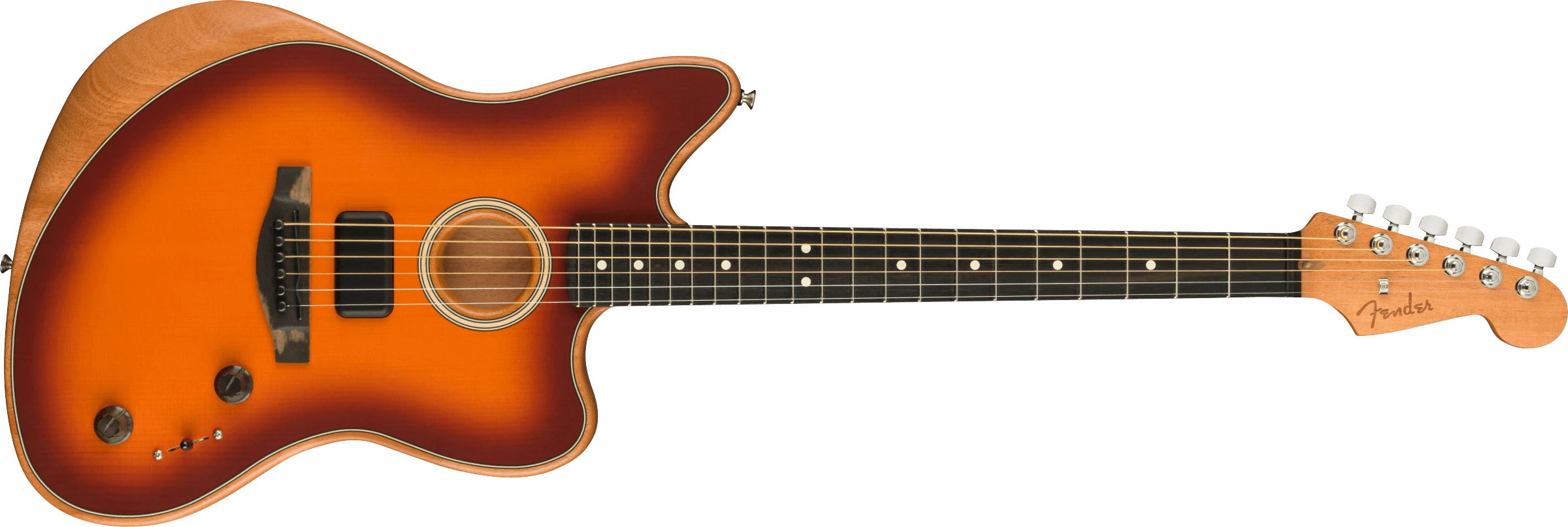 Fender® American Acoustasonic® Jazzmaster®, Tobacco Sunburst, Ebony Fingerboard