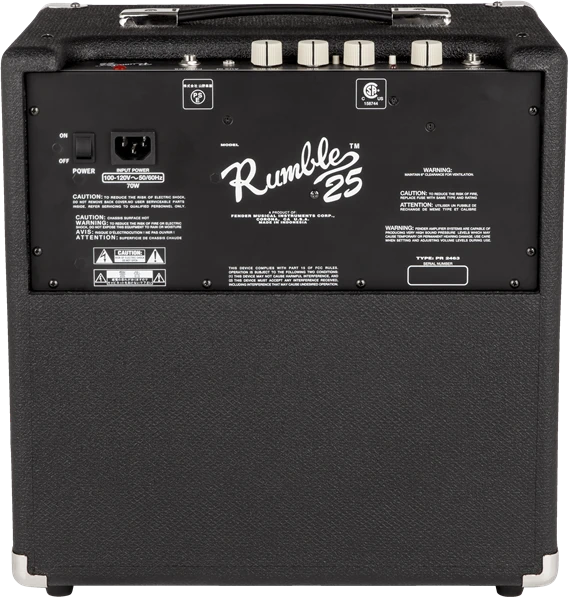 Fender® Rumble™ 25 (V3), 230V EUR, Black/Silver