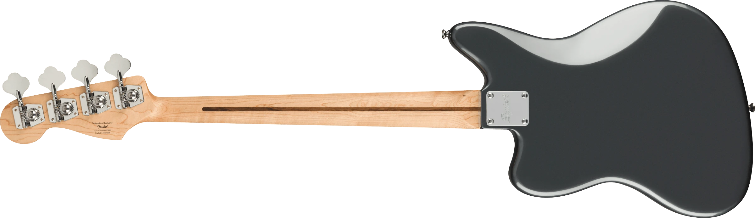 Squier® Affinity Series® Jaguar® Bass H, Laurel Fingerboard, Black Pickguard, Charcoal Frost Metallic