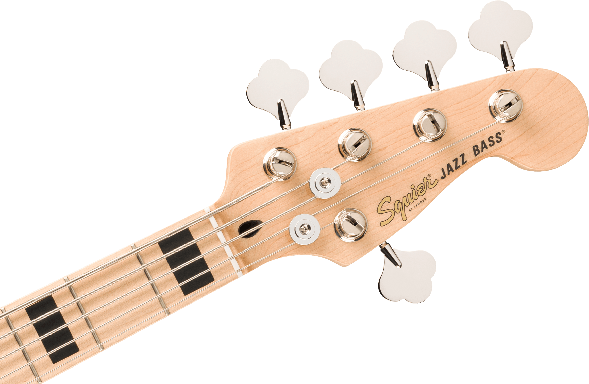 Squier® Affinity Series® Active Jazz Bass® V, Maple Fingerboard, Black Pickguard, Black Metallic