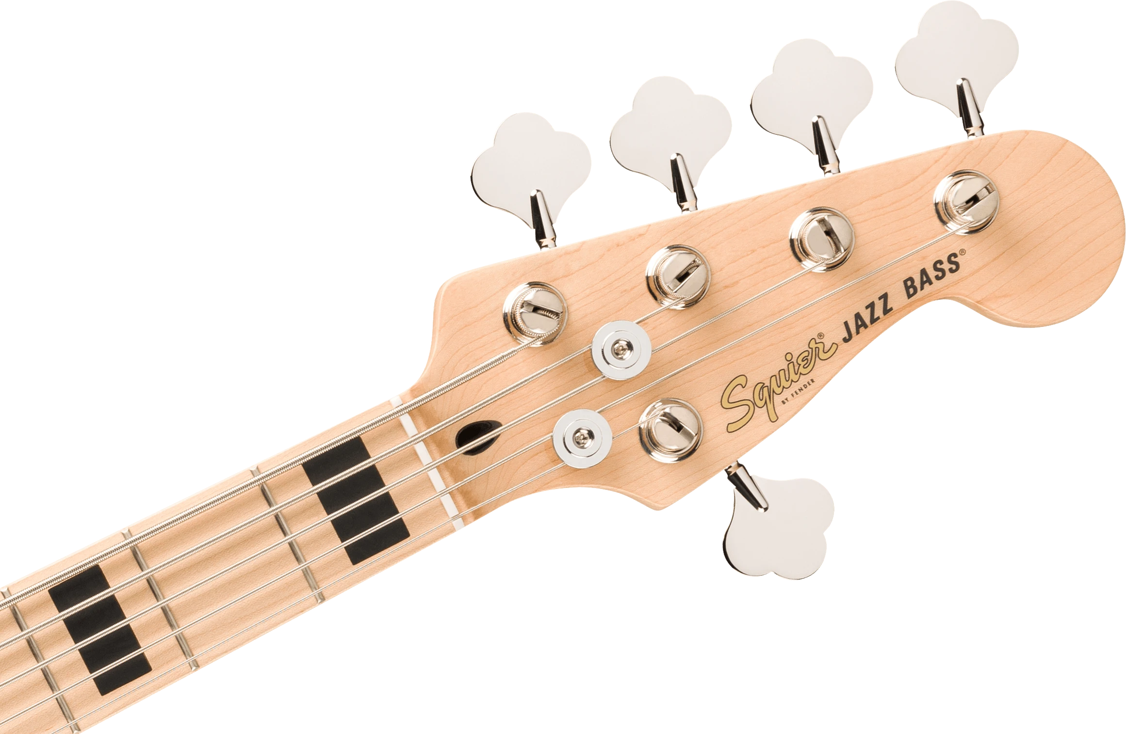 Squier® Affinity Series® Active Jazz Bass® V, Maple Fingerboard, Black Pickguard, Black Metallic