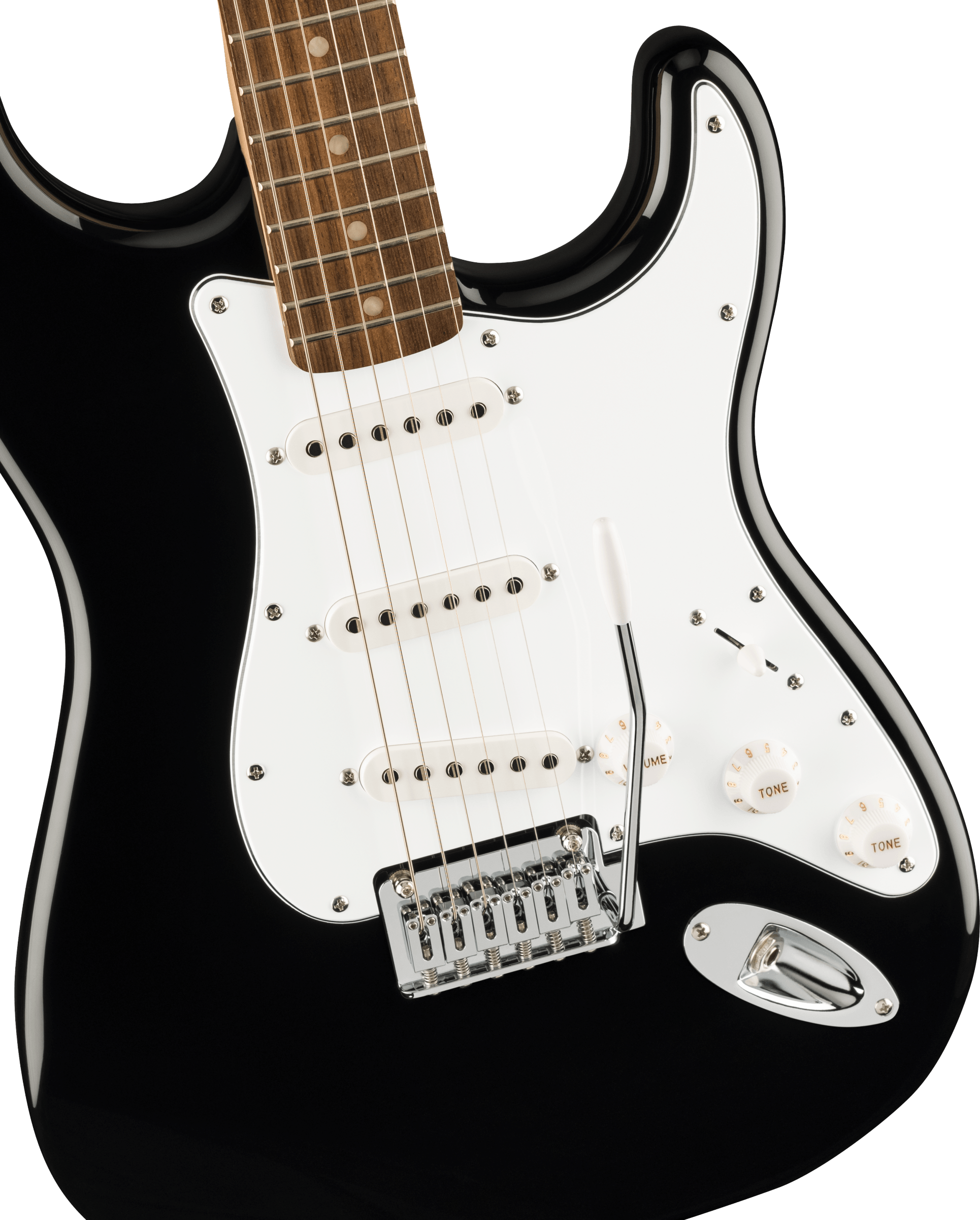 Squier® Affinity Series™ Stratocaster® Mustang™ Micro Pack, Laurel Fingerboard, Black, Gig Bag, HD9, US, CA, EU, AU, JP