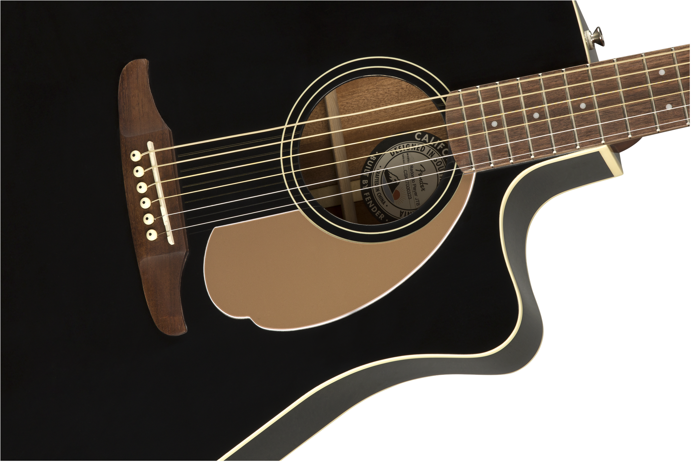 Fender® Redondo Player, Walnut Fingerboard, Jetty Black
