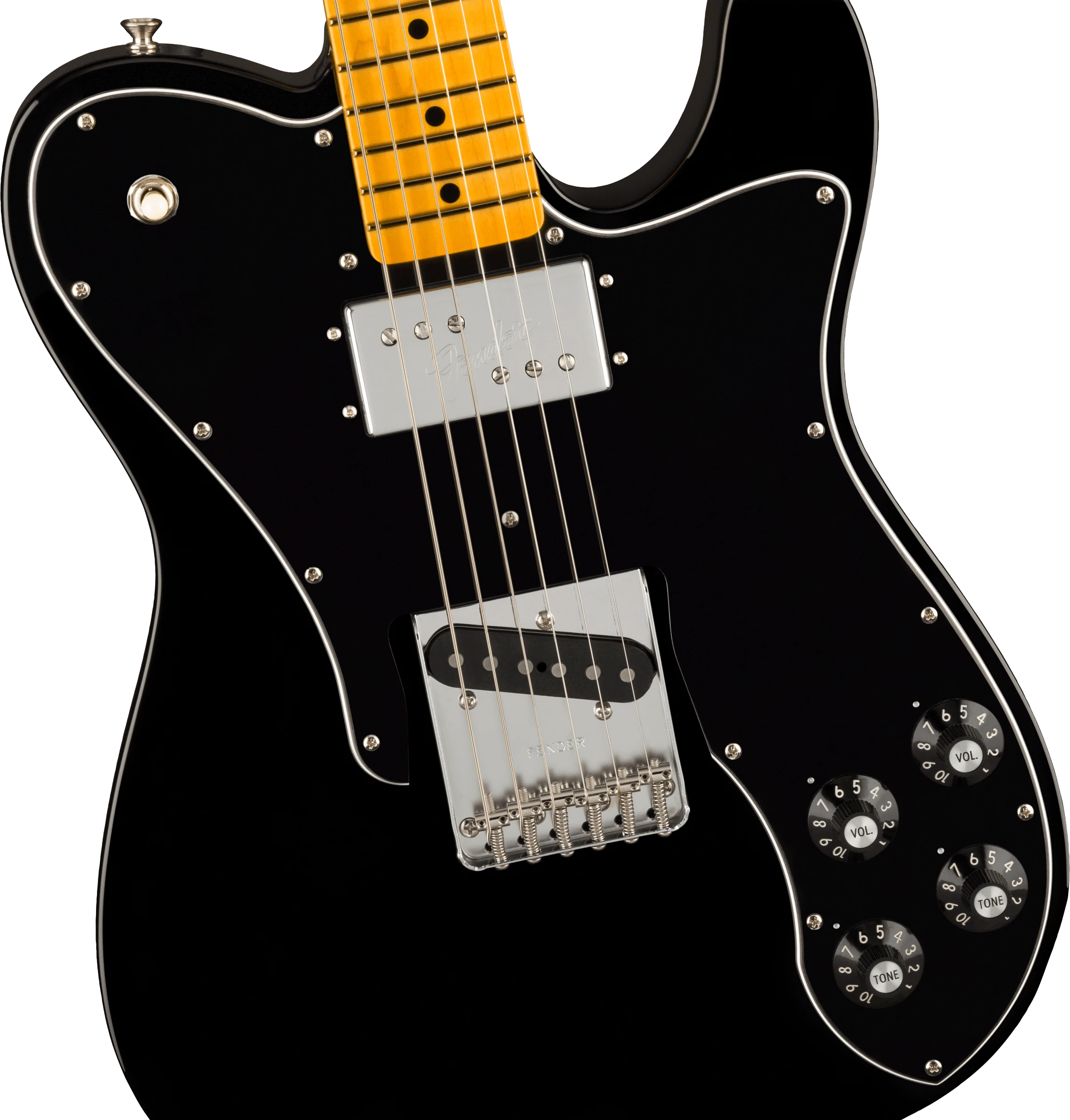 Fender® American Vintage II 1977 Telecaster® Custom, Maple Fingerboard, Black