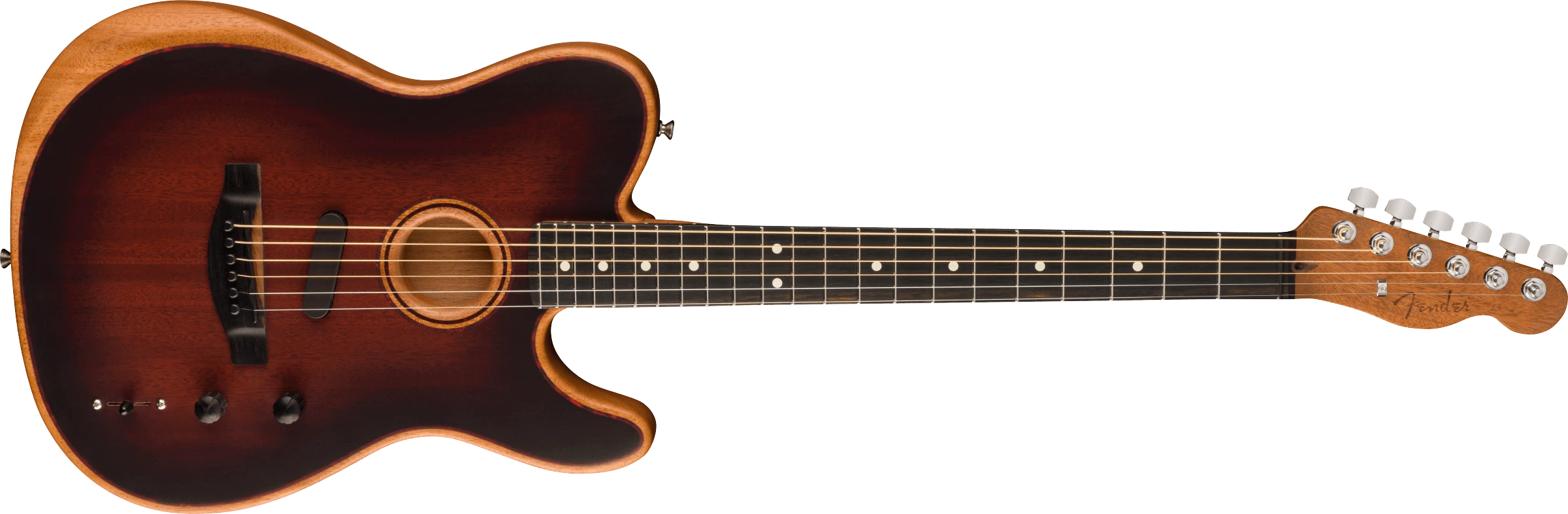 Fender® American Acoustasonic® Telecaster® All-Mahogany, Ebony Fingerboard, Bourbon Burst