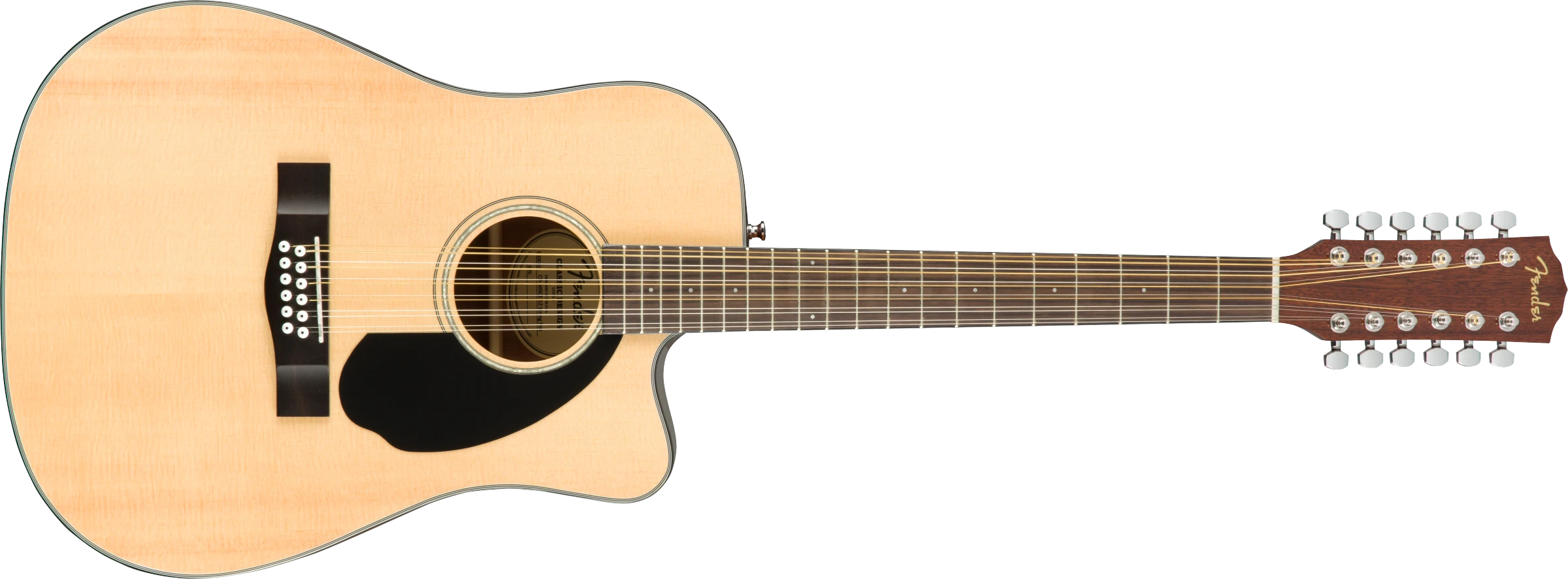 Fender® CD-60SCE Dreadnought 12-string, Walnut Fingerboard, Natural