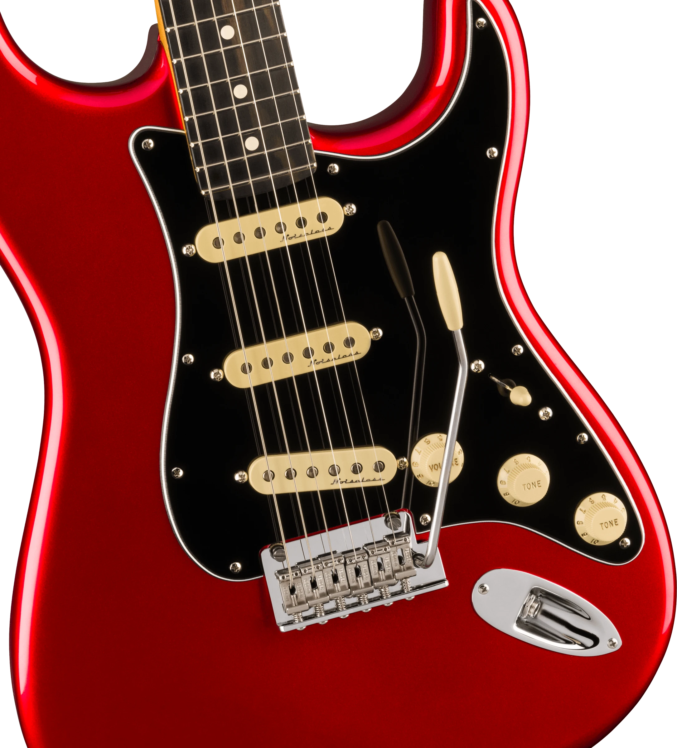 Fender® Limited Edition American Professional II Stratocaster®, Ebony Fingerboard with Black Headstock, Candy Apple Red
