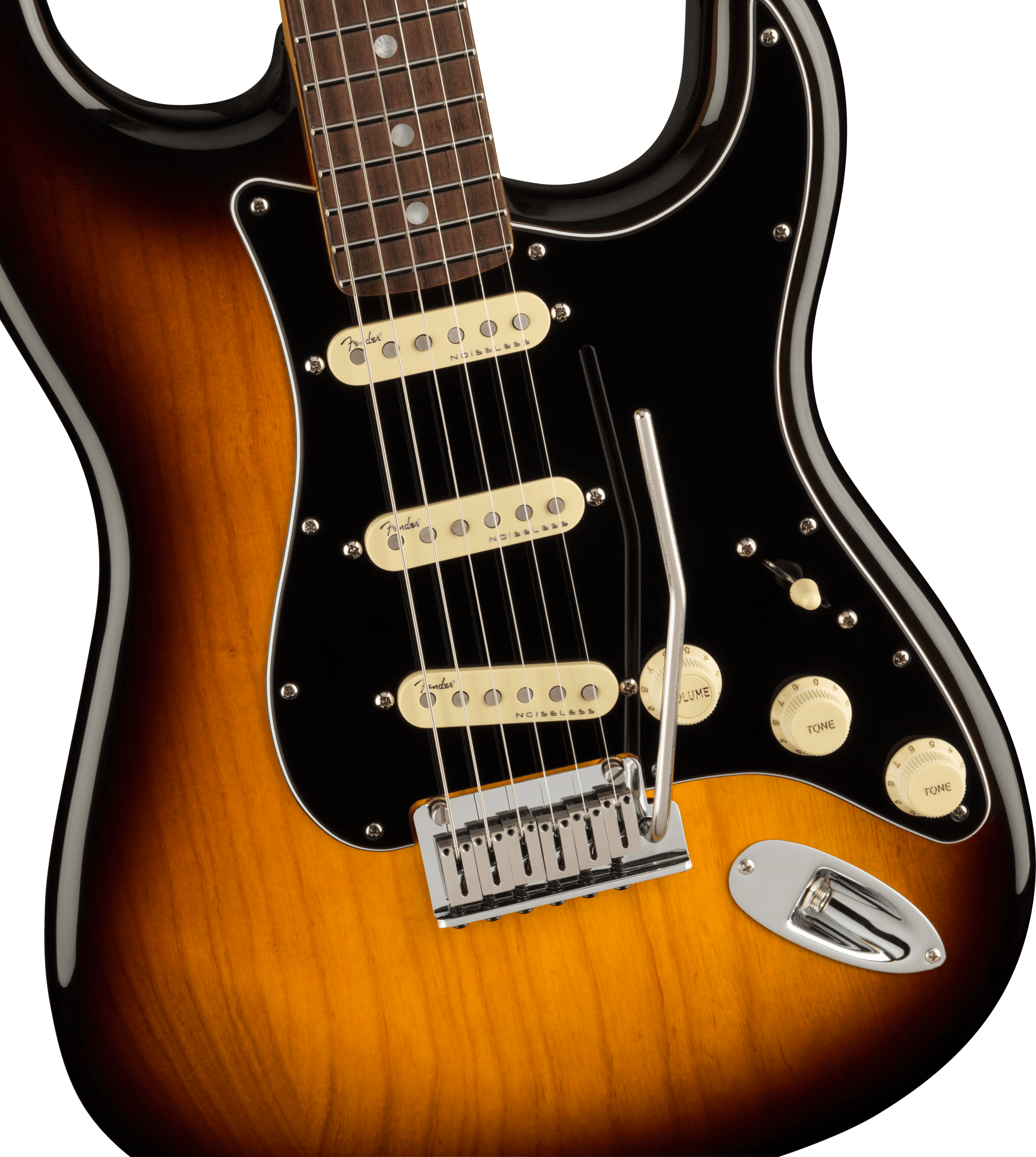 Fender® American Ultra Luxe Stratocaster®, Rosewood Fingerboard, 2-Color Sunburst