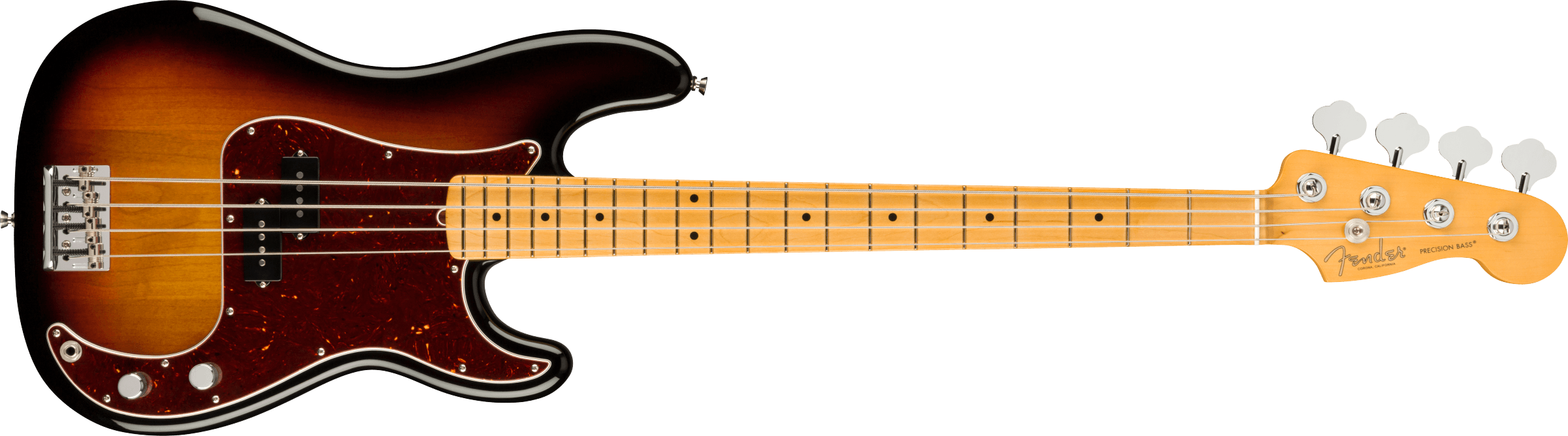 Fender® American Professional II Precision Bass®, Maple Fingerboard, 3-Color Sunburst