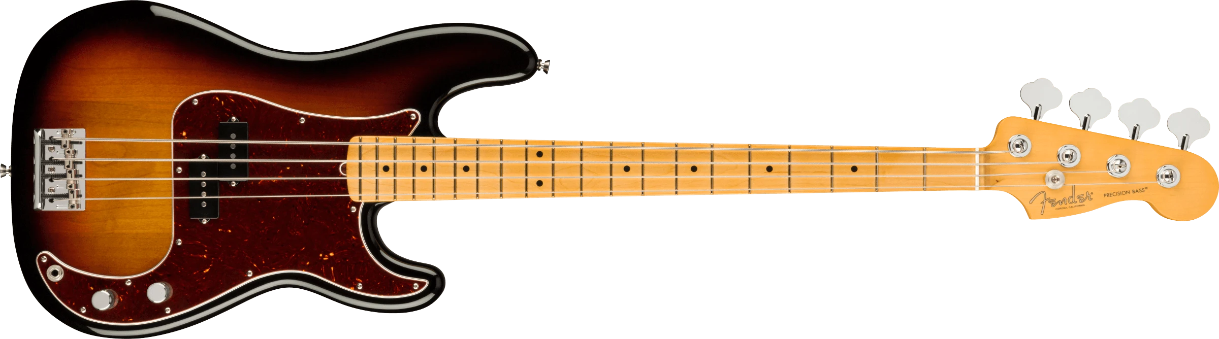 Fender® American Professional II Precision Bass®, Maple Fingerboard, 3-Color Sunburst