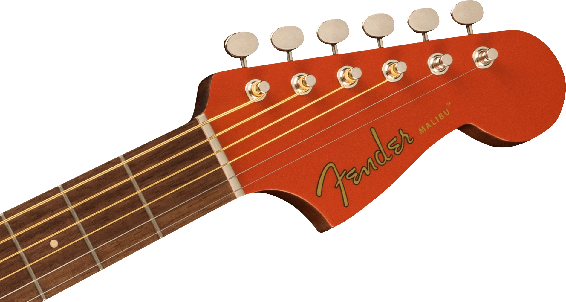 Fender® Malibu Player, Walnut Fingerboard, White Pickguard, Fiesta Red